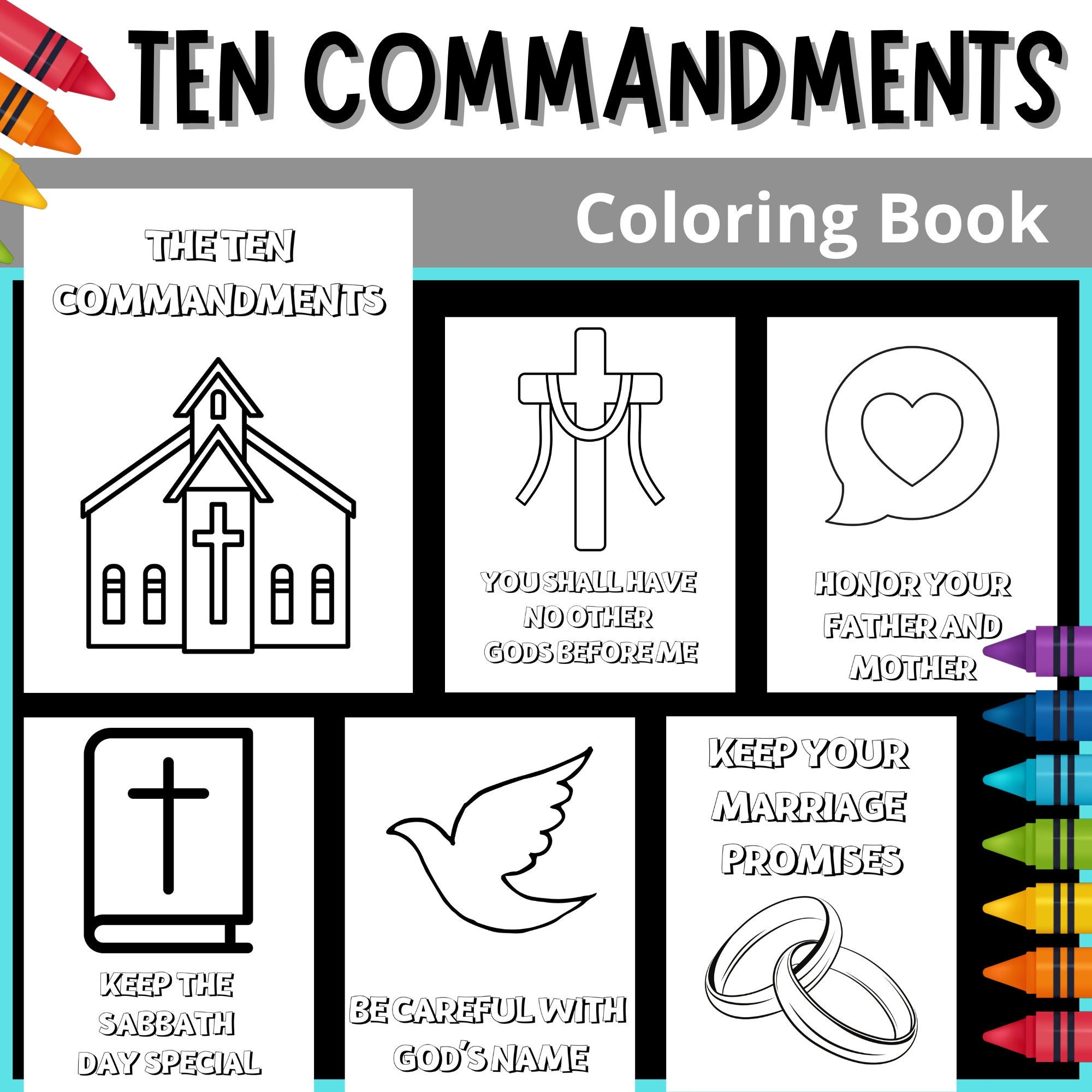 The Ten Commandments Coloring Pages