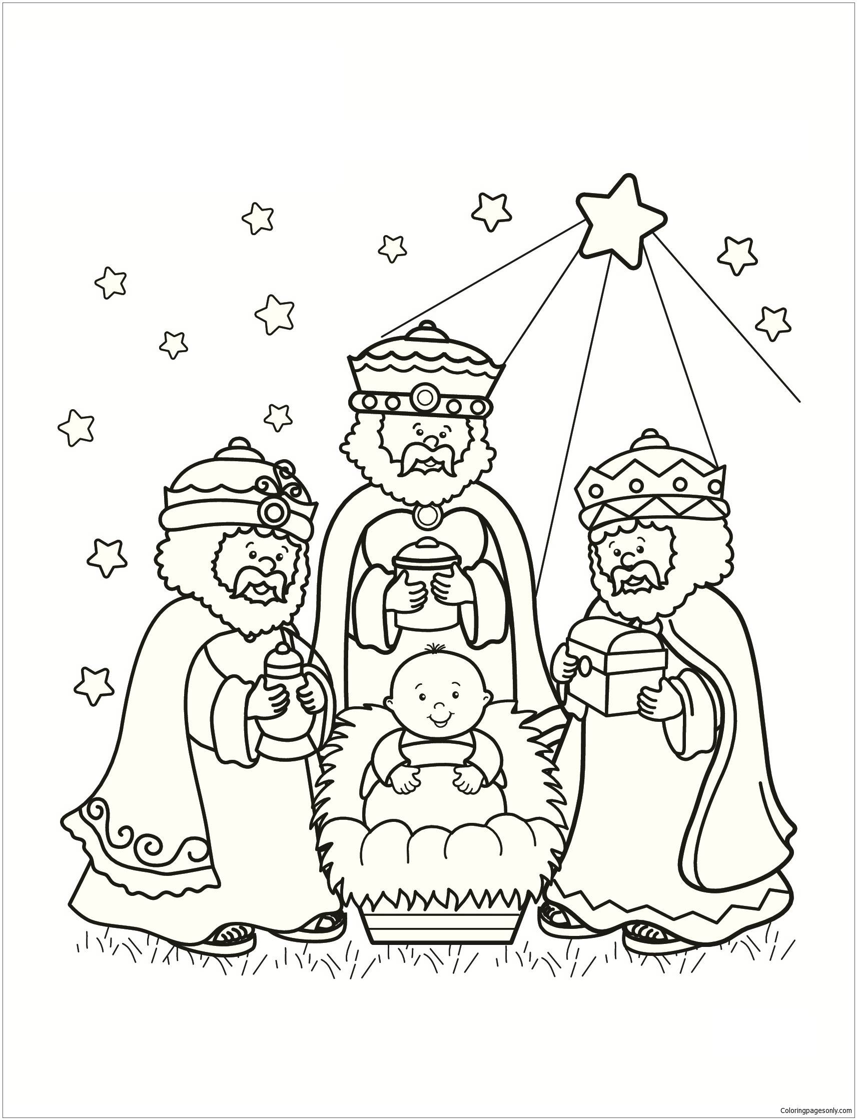 The Three Kings Coloring Pages At GetDrawings Free Download