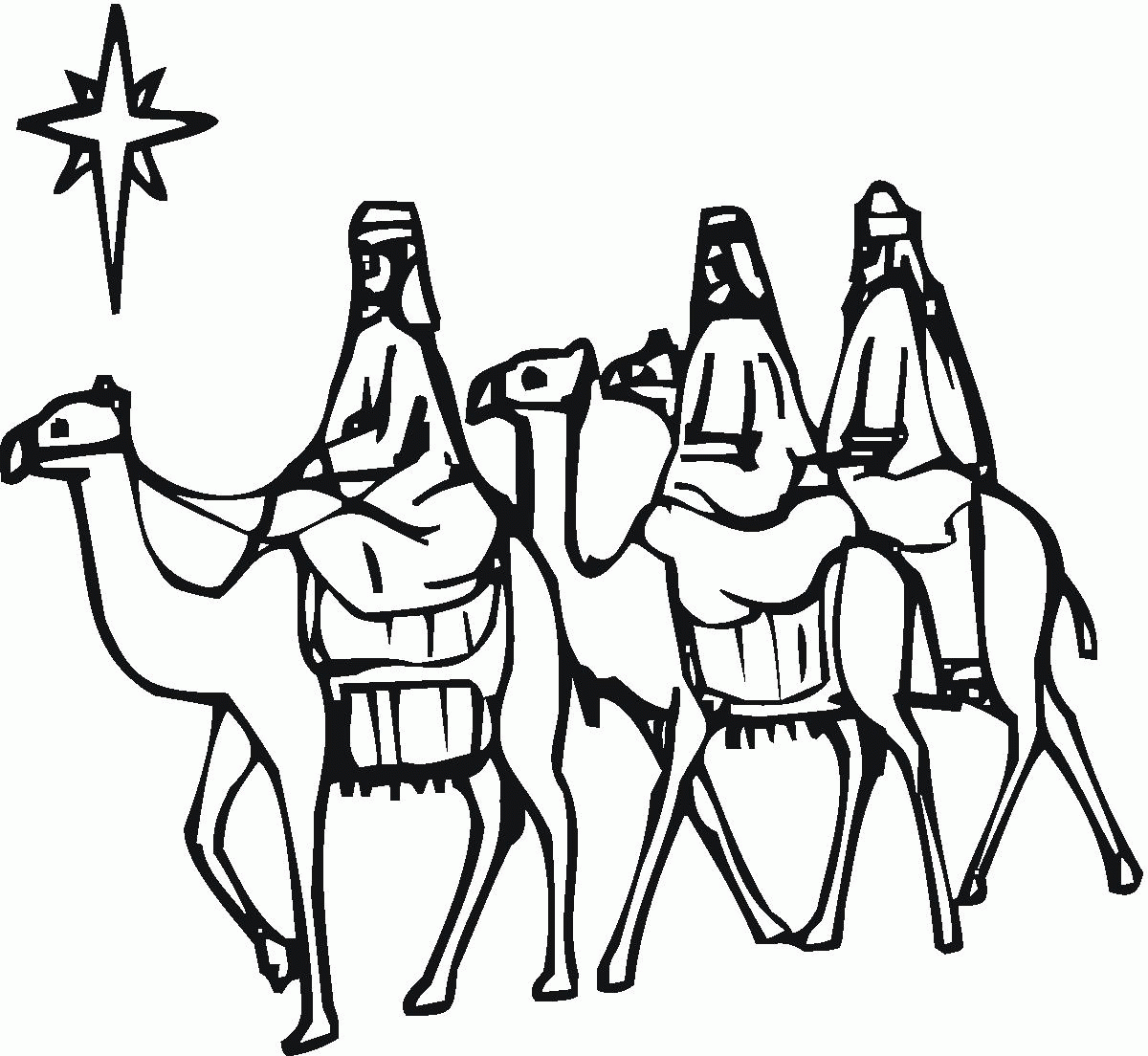 Three Kings Printable Coloring Pages
