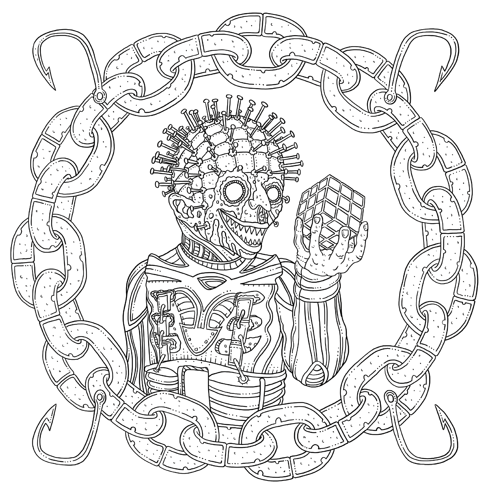 This Horror Coloring Book Brings Scary Movie Scenes To Life Nerdist