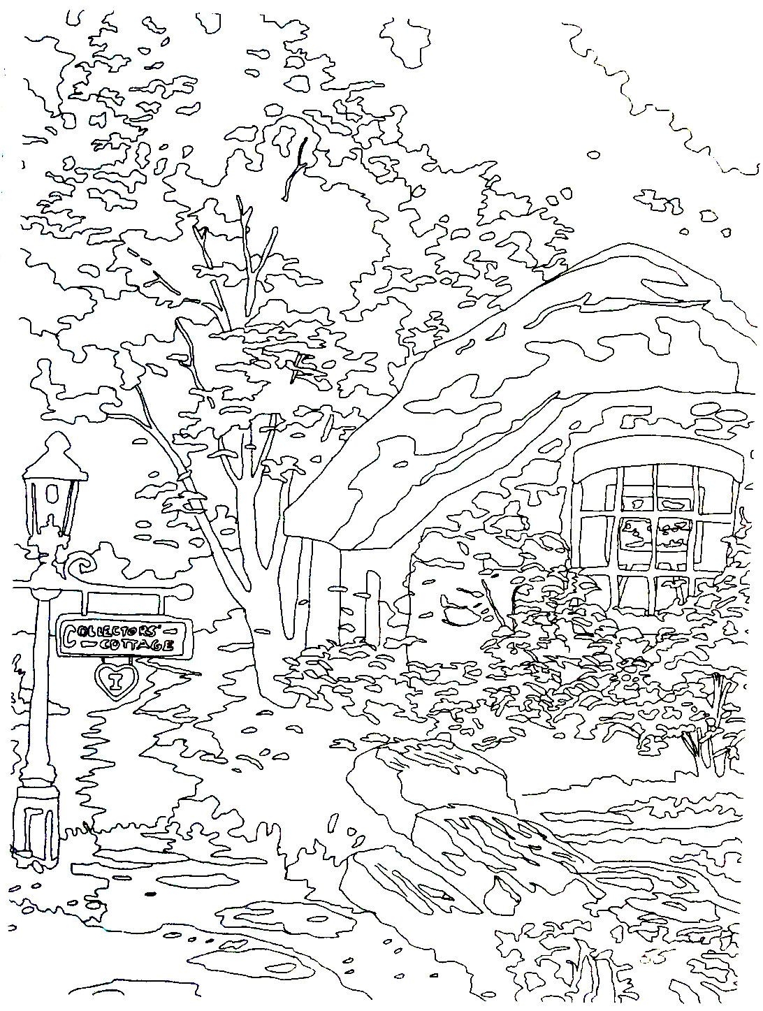 Thomas Kinkade Coloring Pages