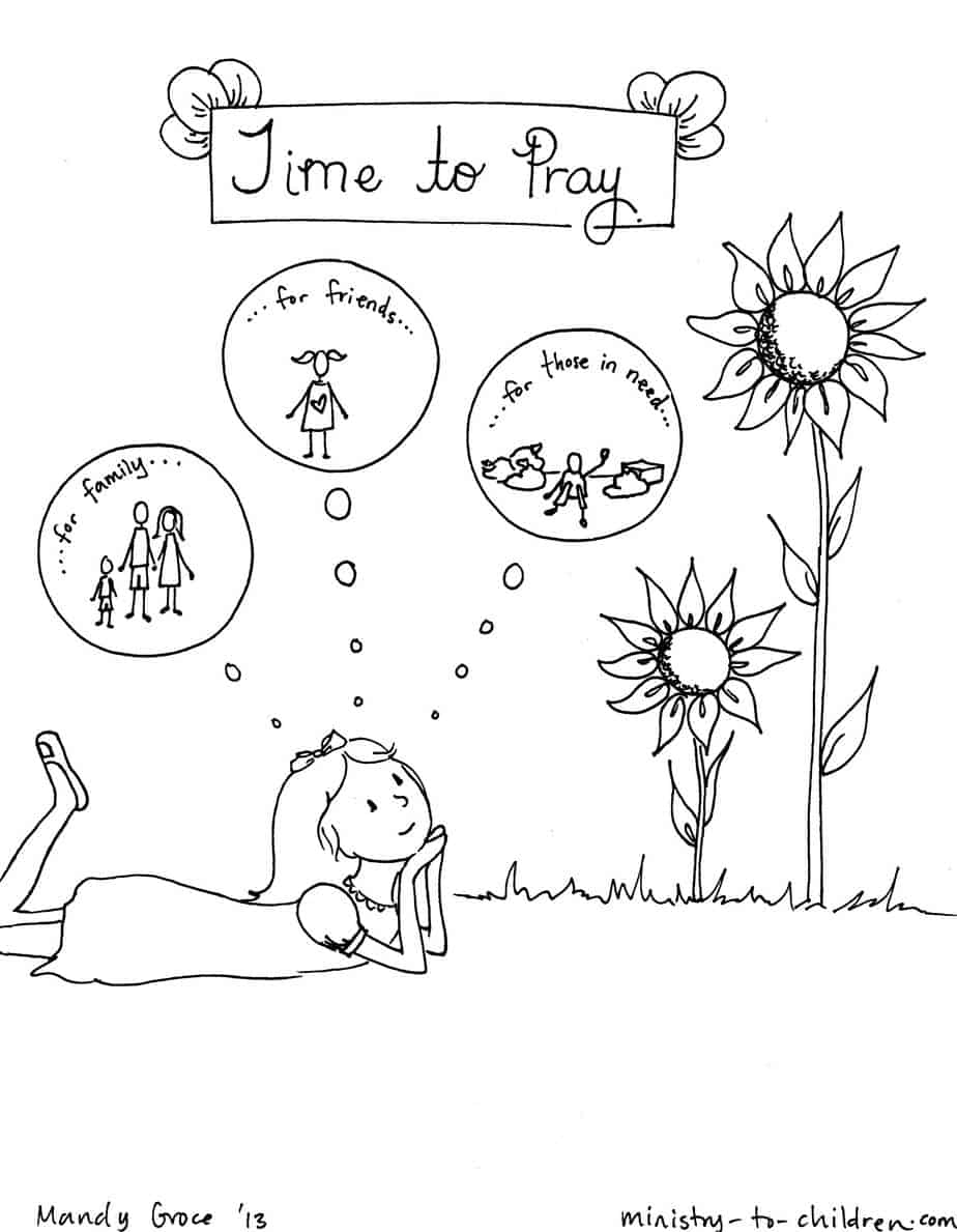 Time To Pray Coloring Page For Children Ministry To Children Coloring Home