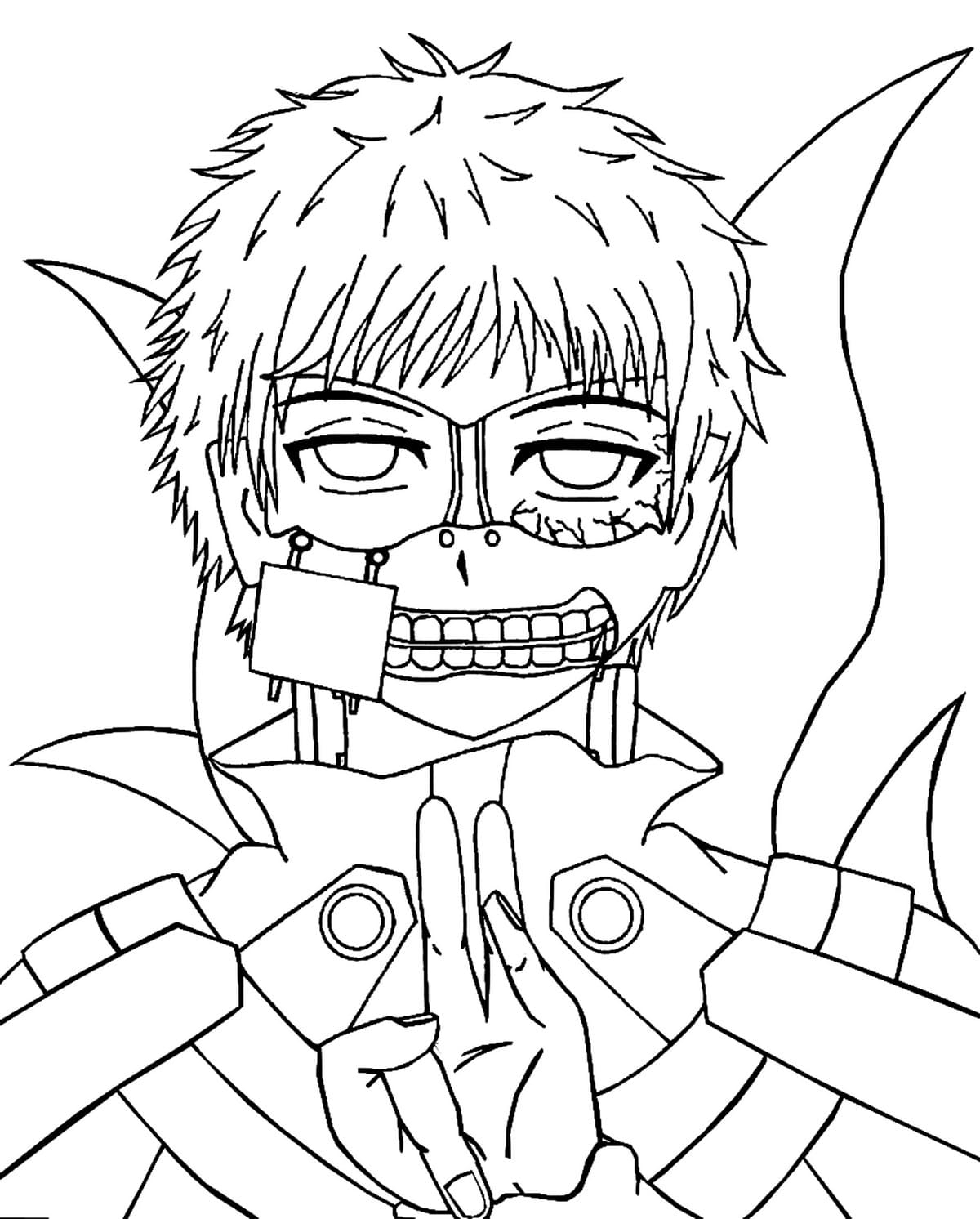 Tokyo Ghoul Coloring Pages Print And Color WONDER DAY Coloring Pages For Children And Adults