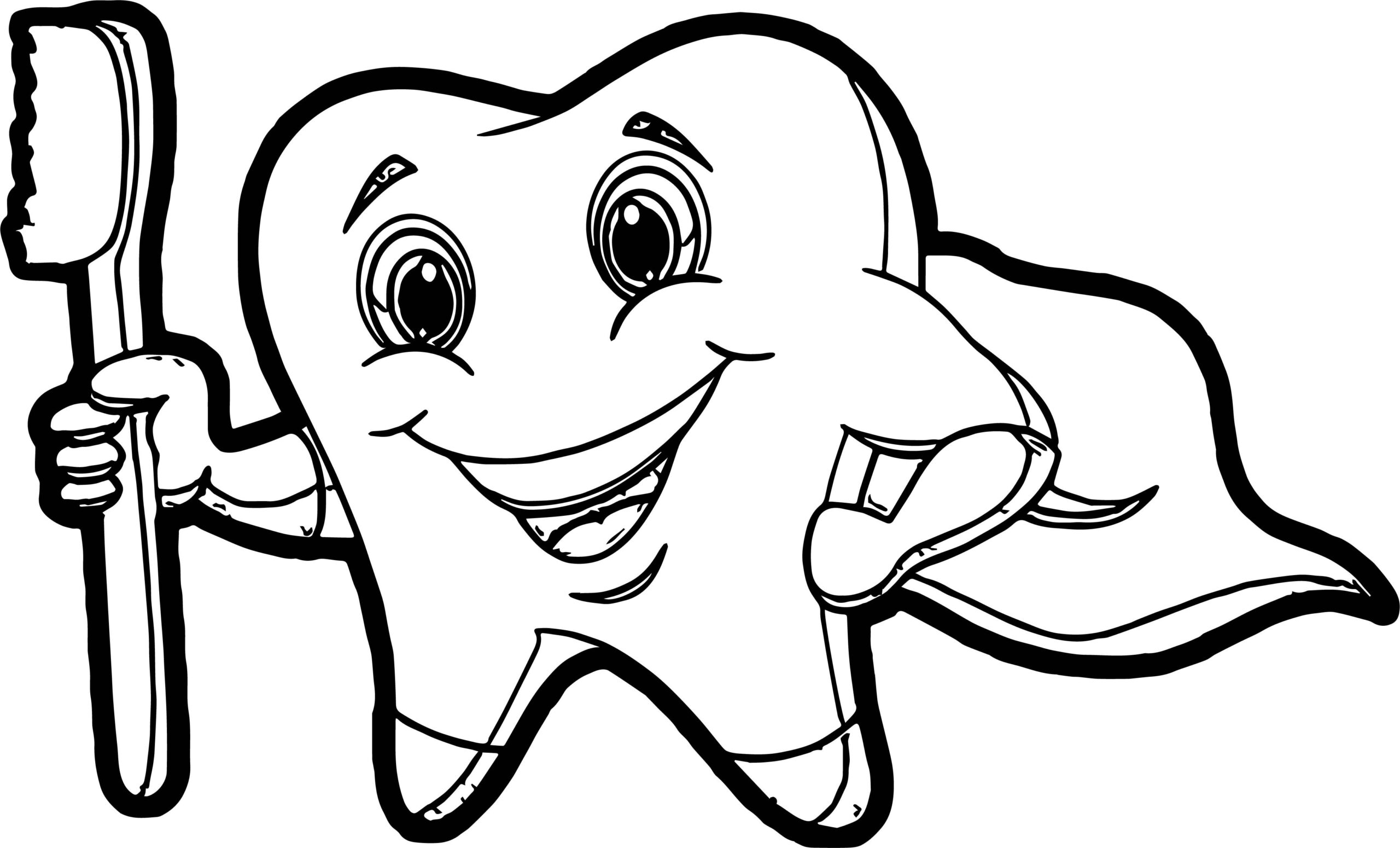 Tooth Coloring Pages Printable