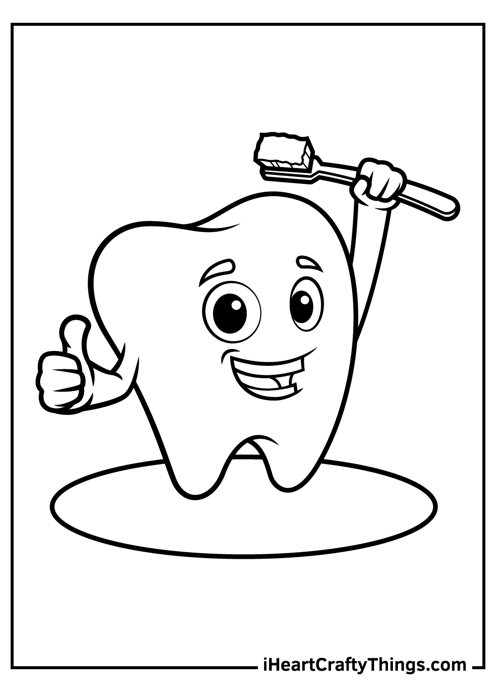 Teeth Coloring Pages Printable