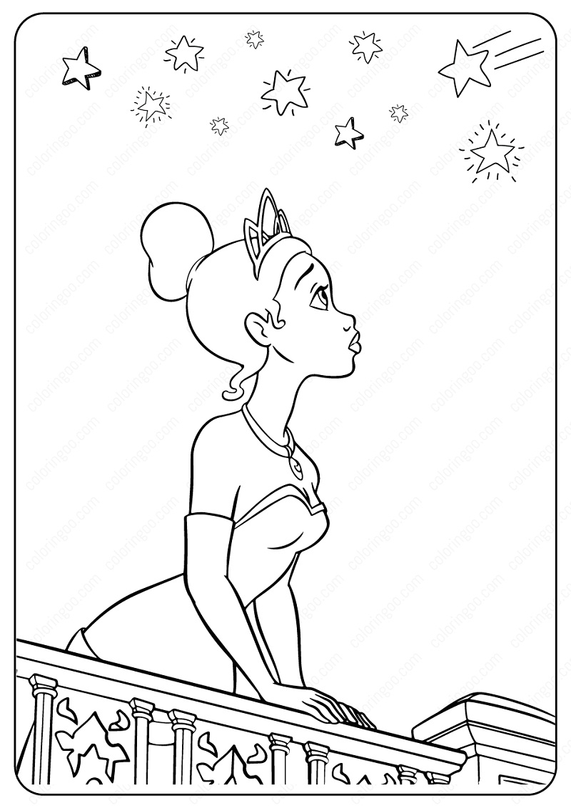 Tiana Coloring Pages