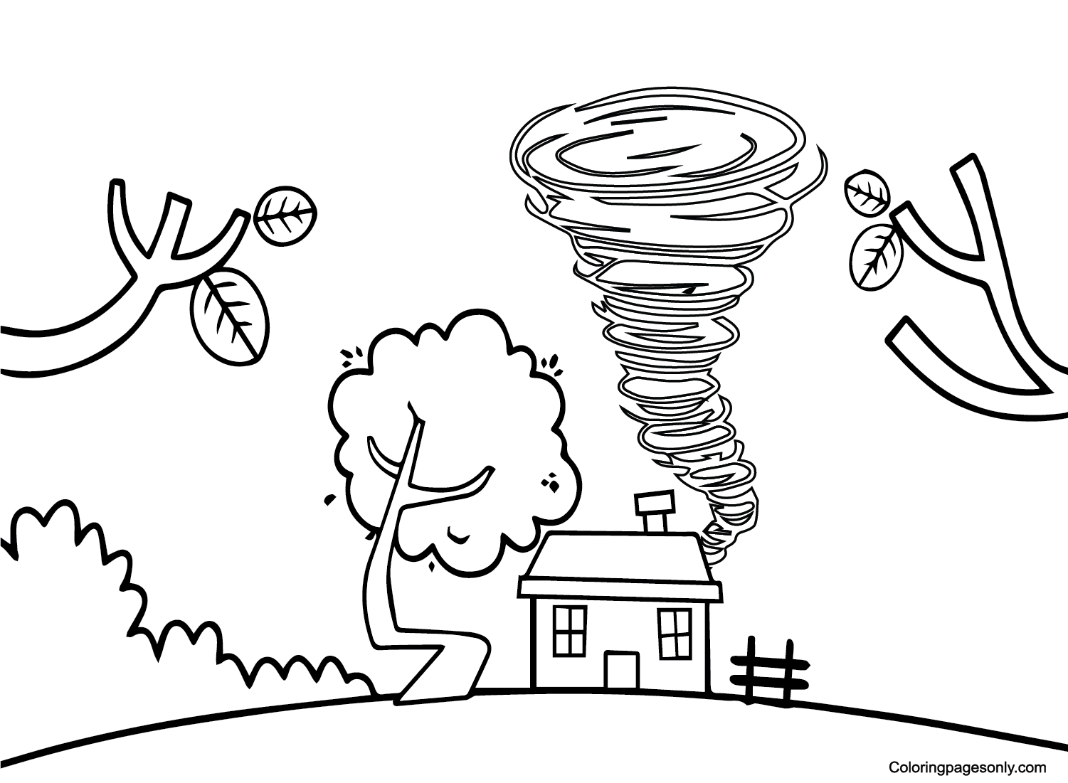 Tornado Coloring Pages Printable For Free Download