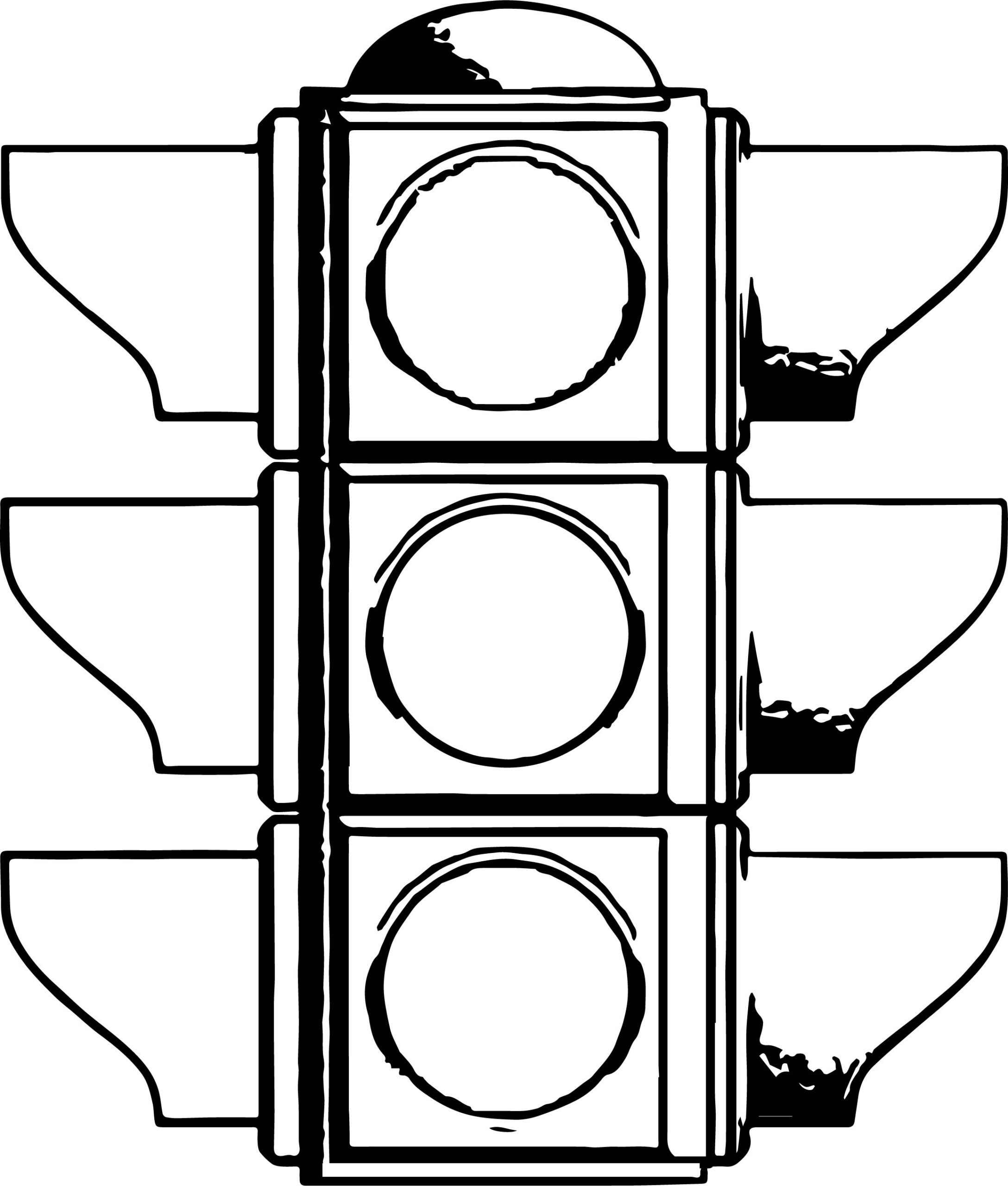 Traffic Light Coloring Page Printable
