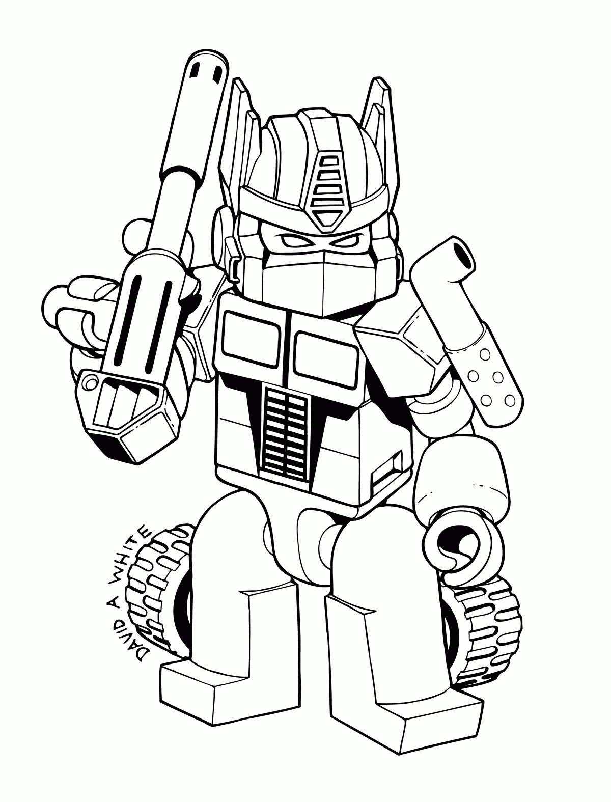 Transformer Optimus Prime Coloring Pages Coloring Home