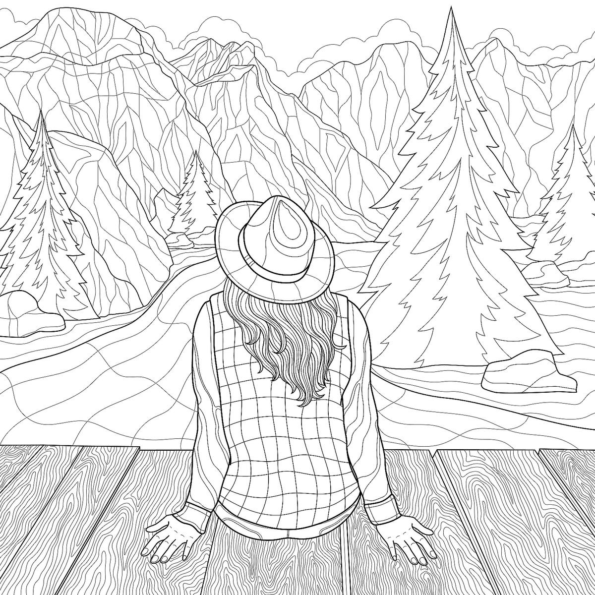 Scenery Coloring Pages For Adults