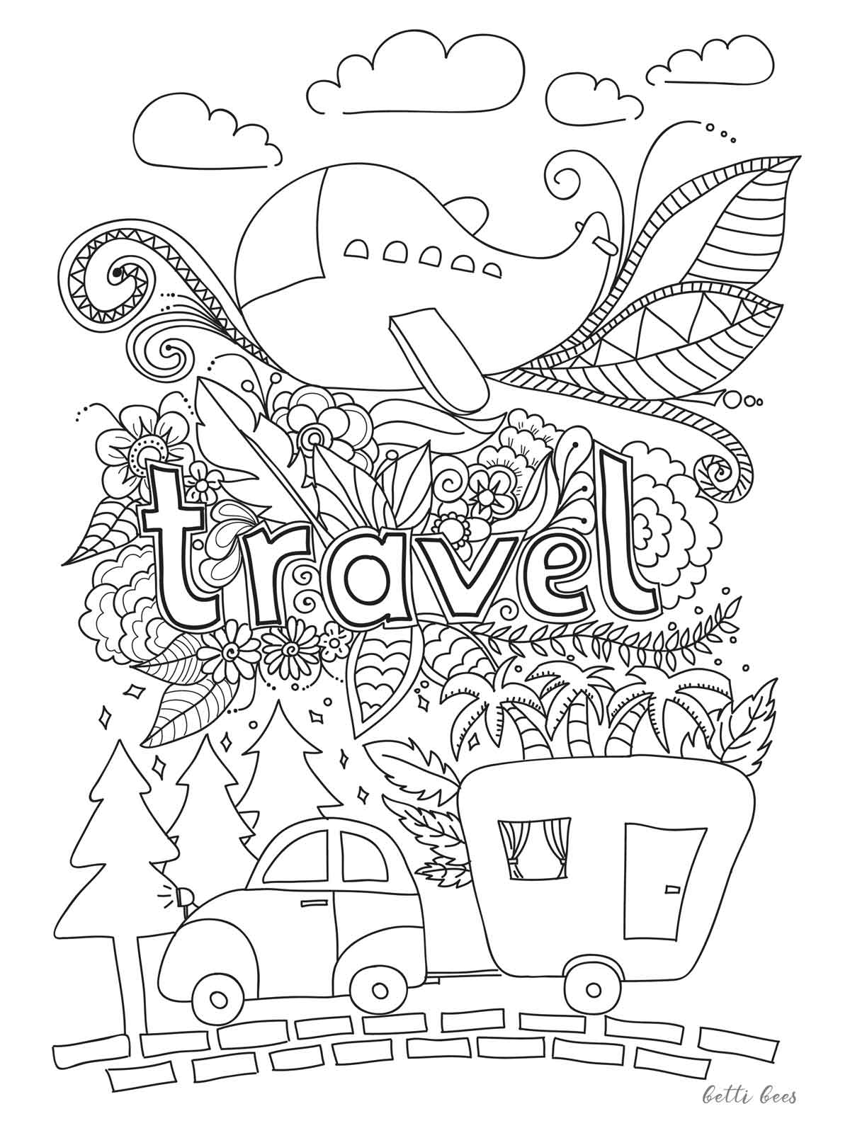 Travel Coloring Pages Printable Games