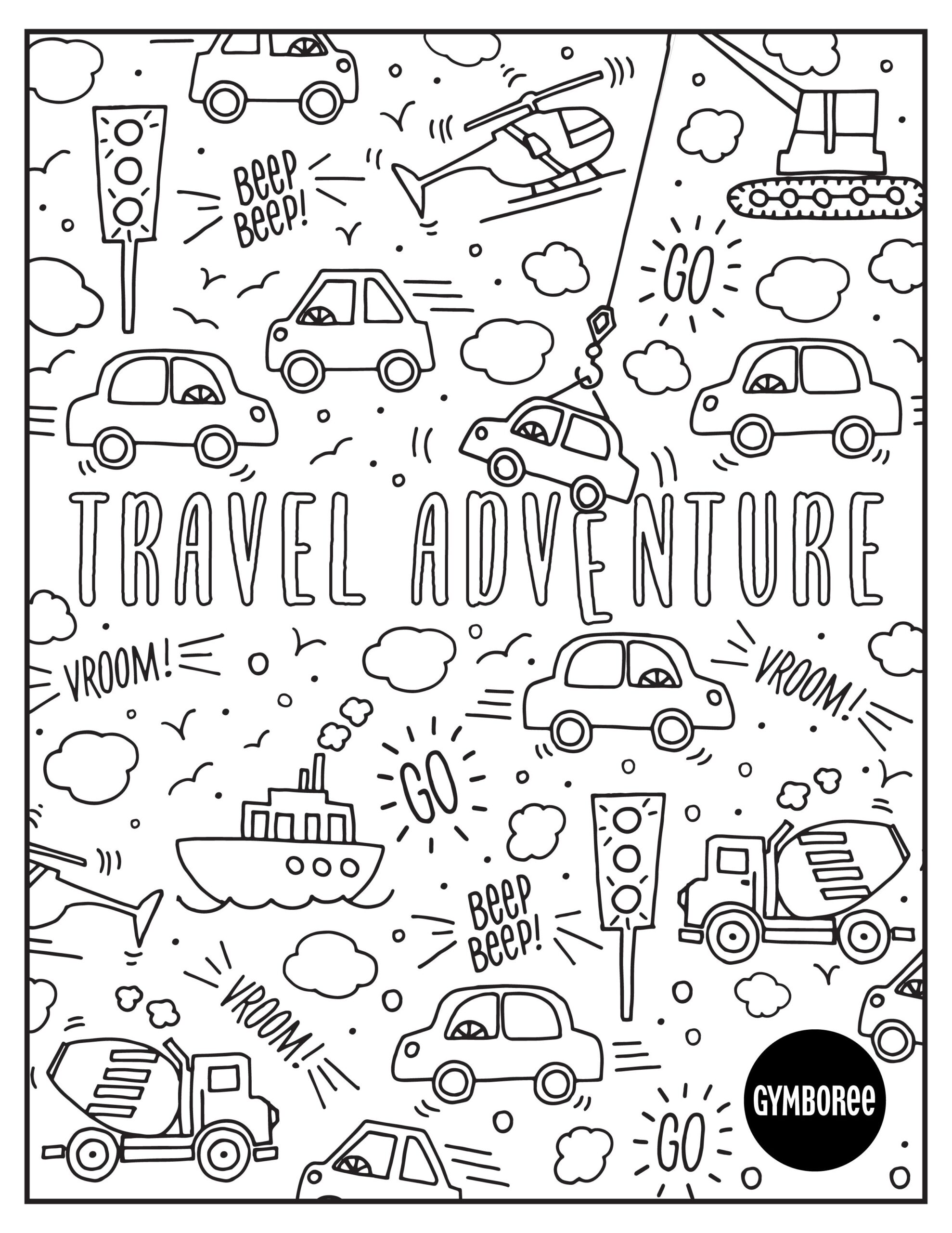 Travel Coloring Pages Printable Sketch Coloring Page