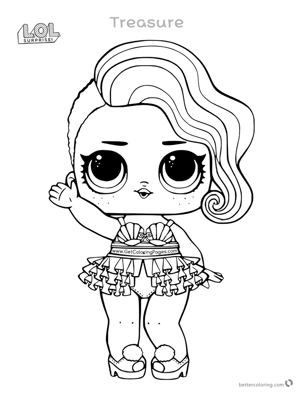 Treasure From LOL Surprise Doll Coloring Pages Free Printable Coloring Pages