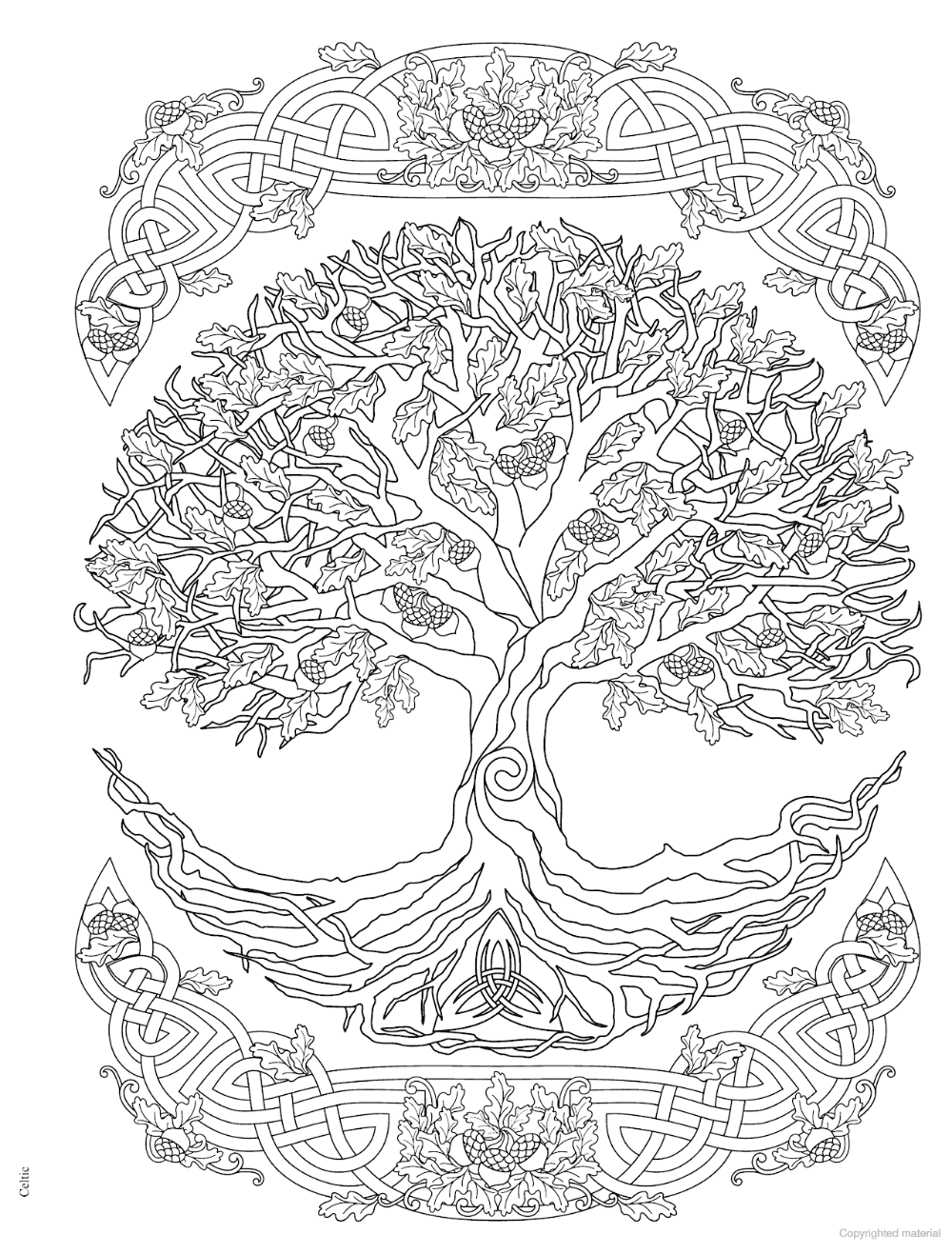 Tree Of Life Coloring Page Free Download Goodimg Co