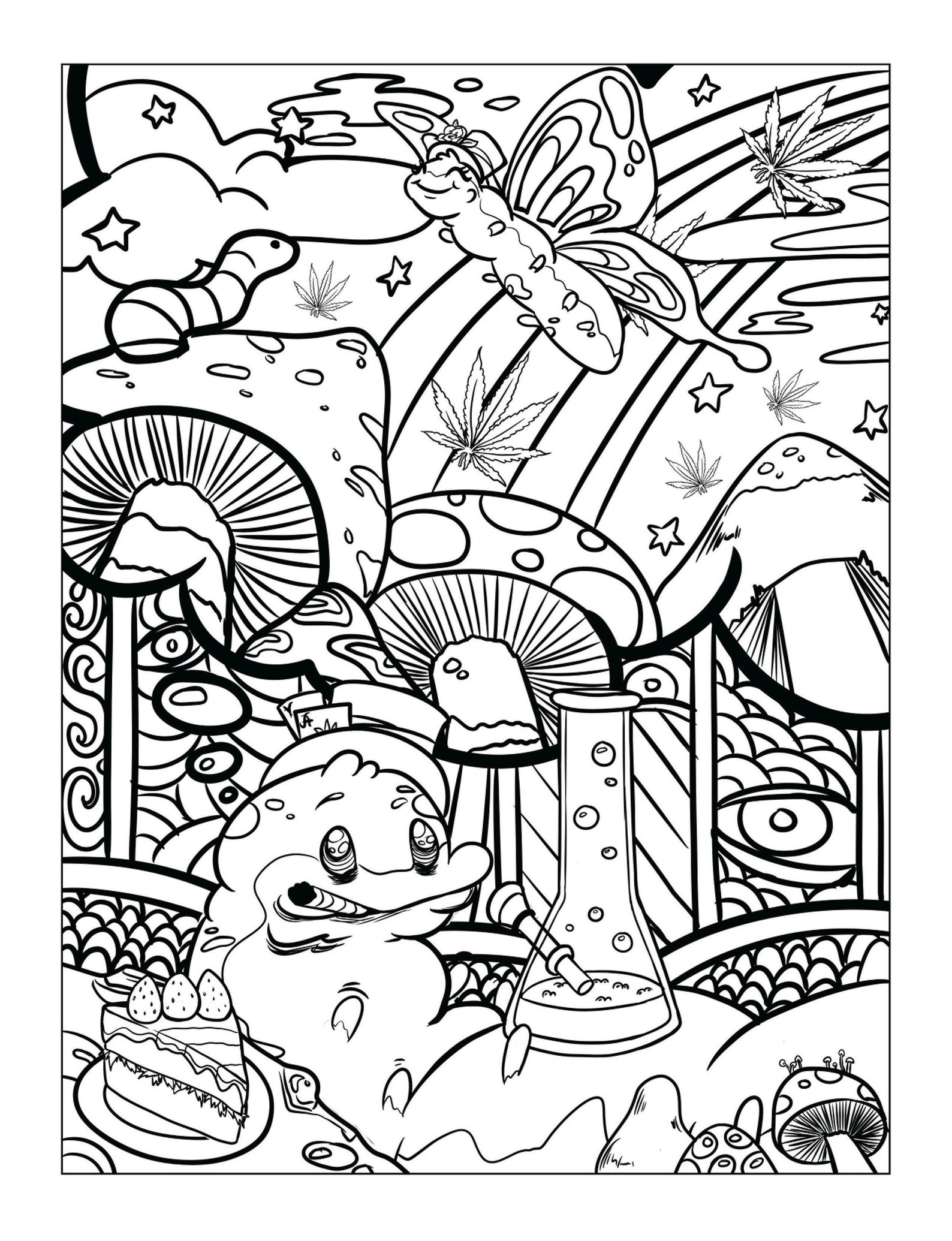 Trippy Printable Coloring Pages Customize And Print