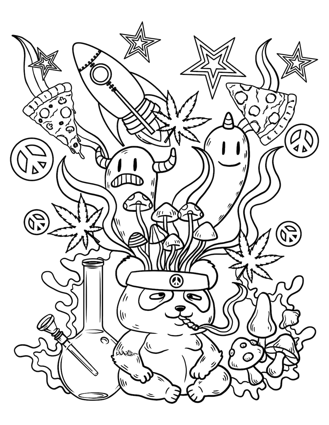 Trippy Printable Color Pages