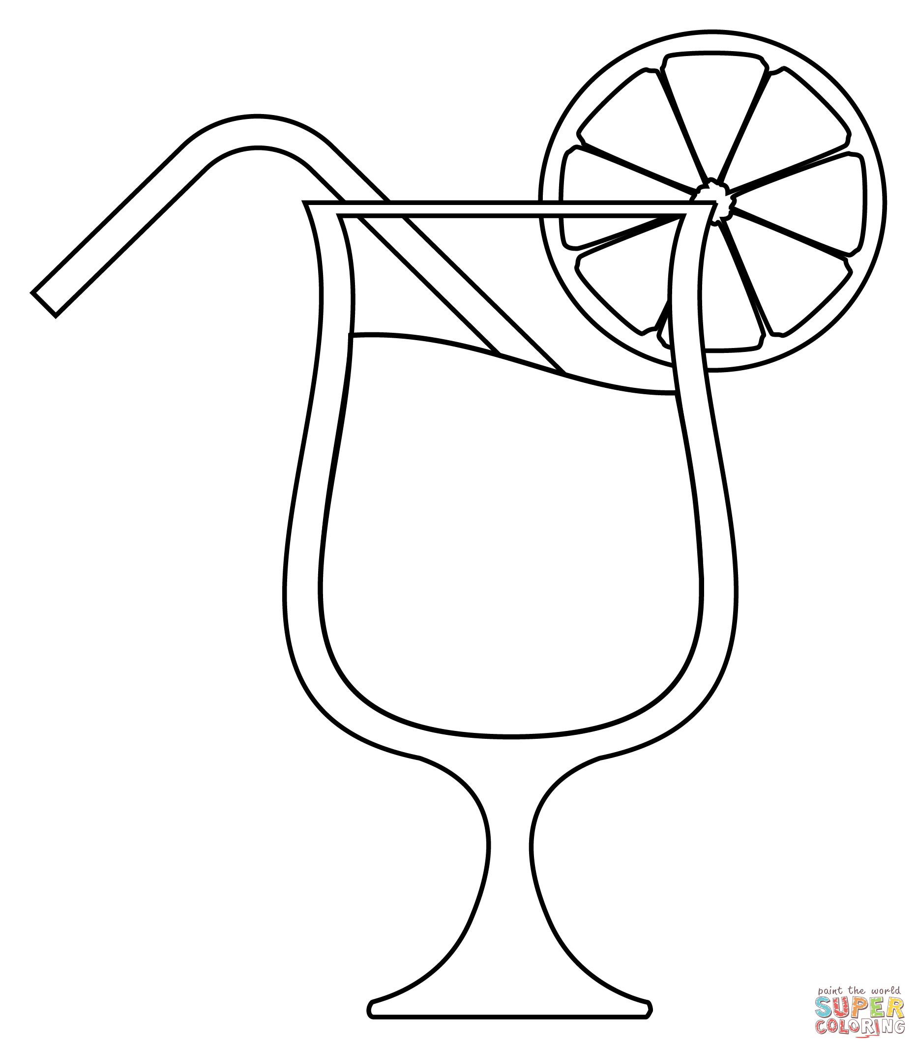 Tropical Drink Coloring Page Free Printable Coloring Page Coloring Home
