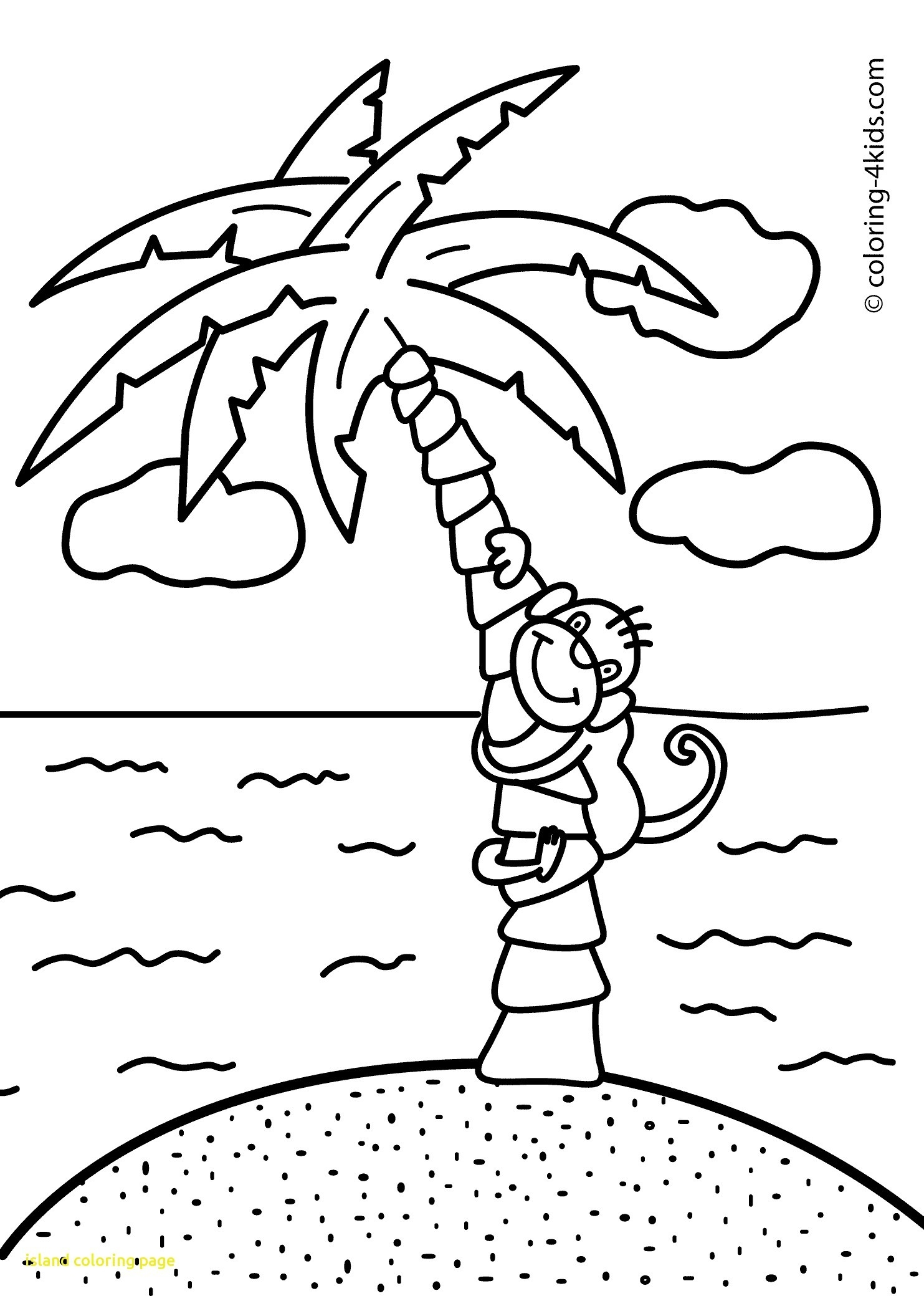 Tropical Island Coloring Pages At GetDrawings Free Download