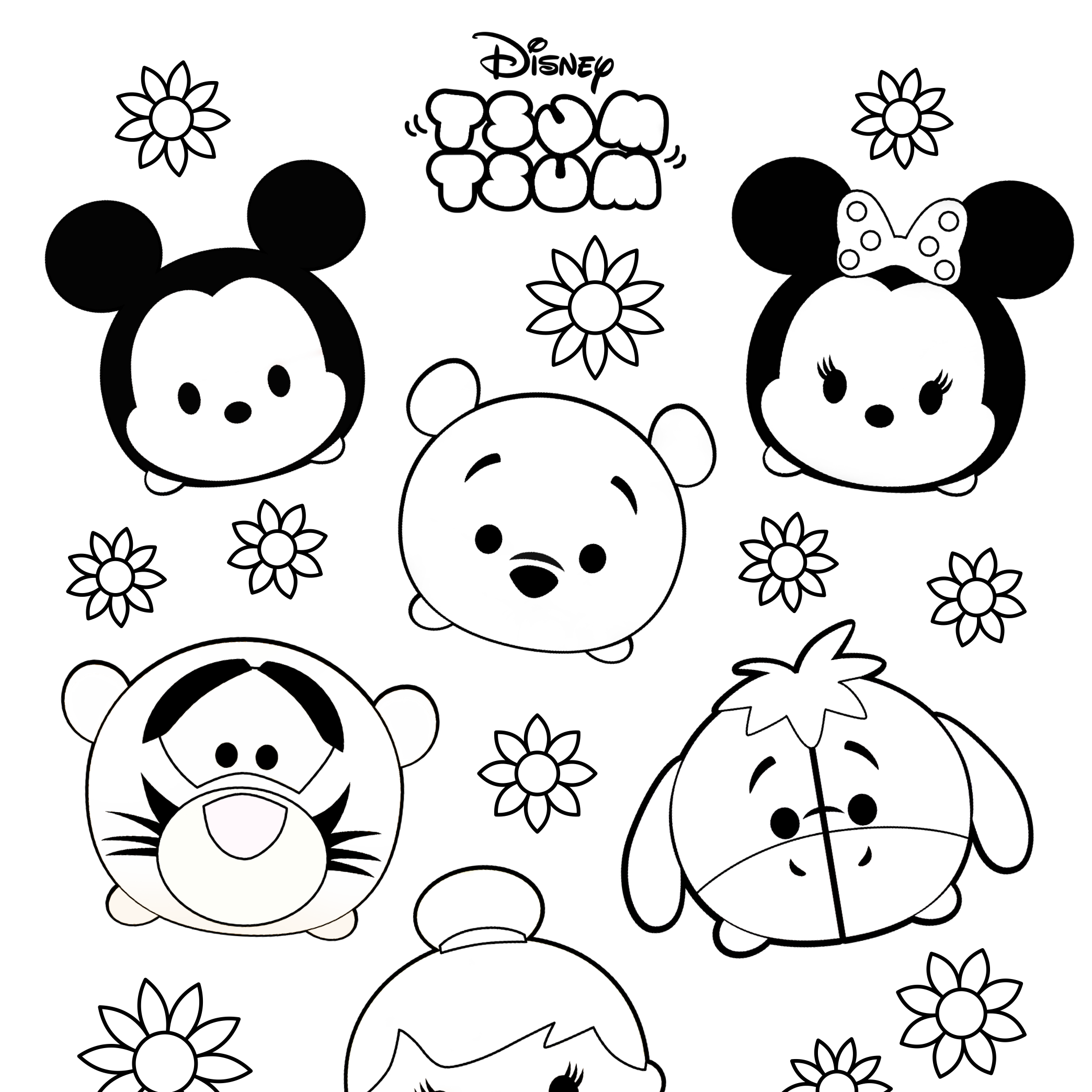 Tsum Tsum Colouring Sheets Free Printable Mama Geek Tsum Tsum Coloring Pages Disney