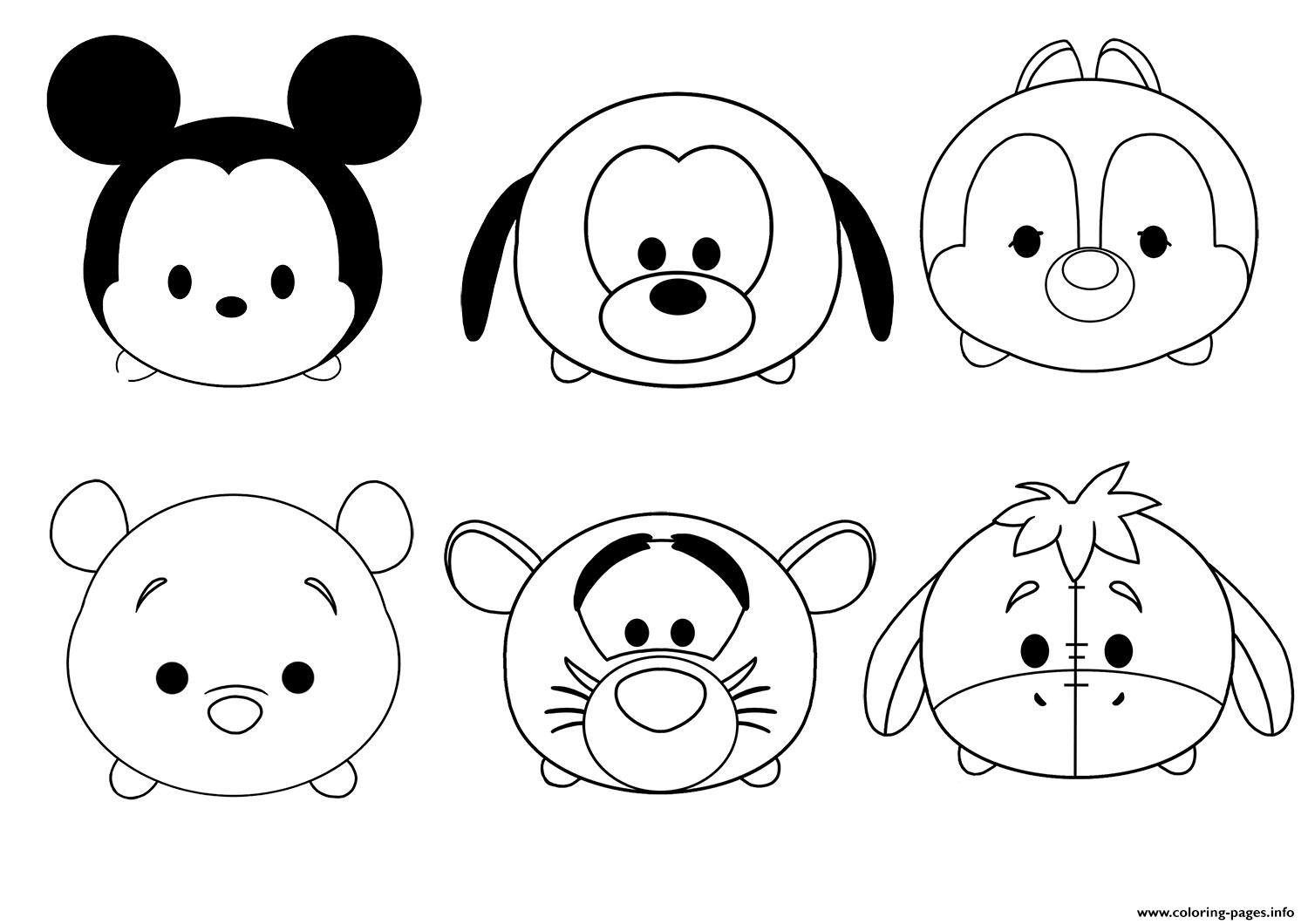 Tsum Tsum Disney Colouring Pages Coloring Pages Printable