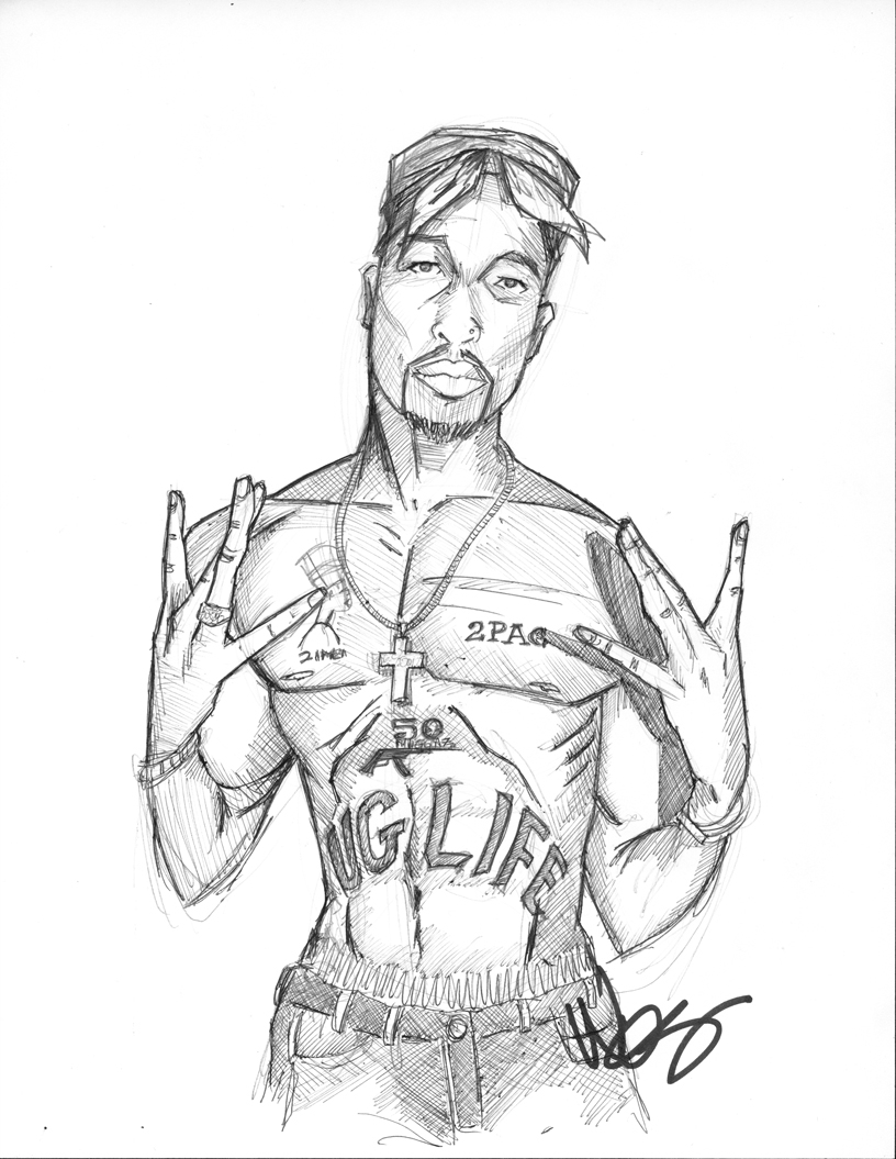 Tupac Shakur Coloring Pages