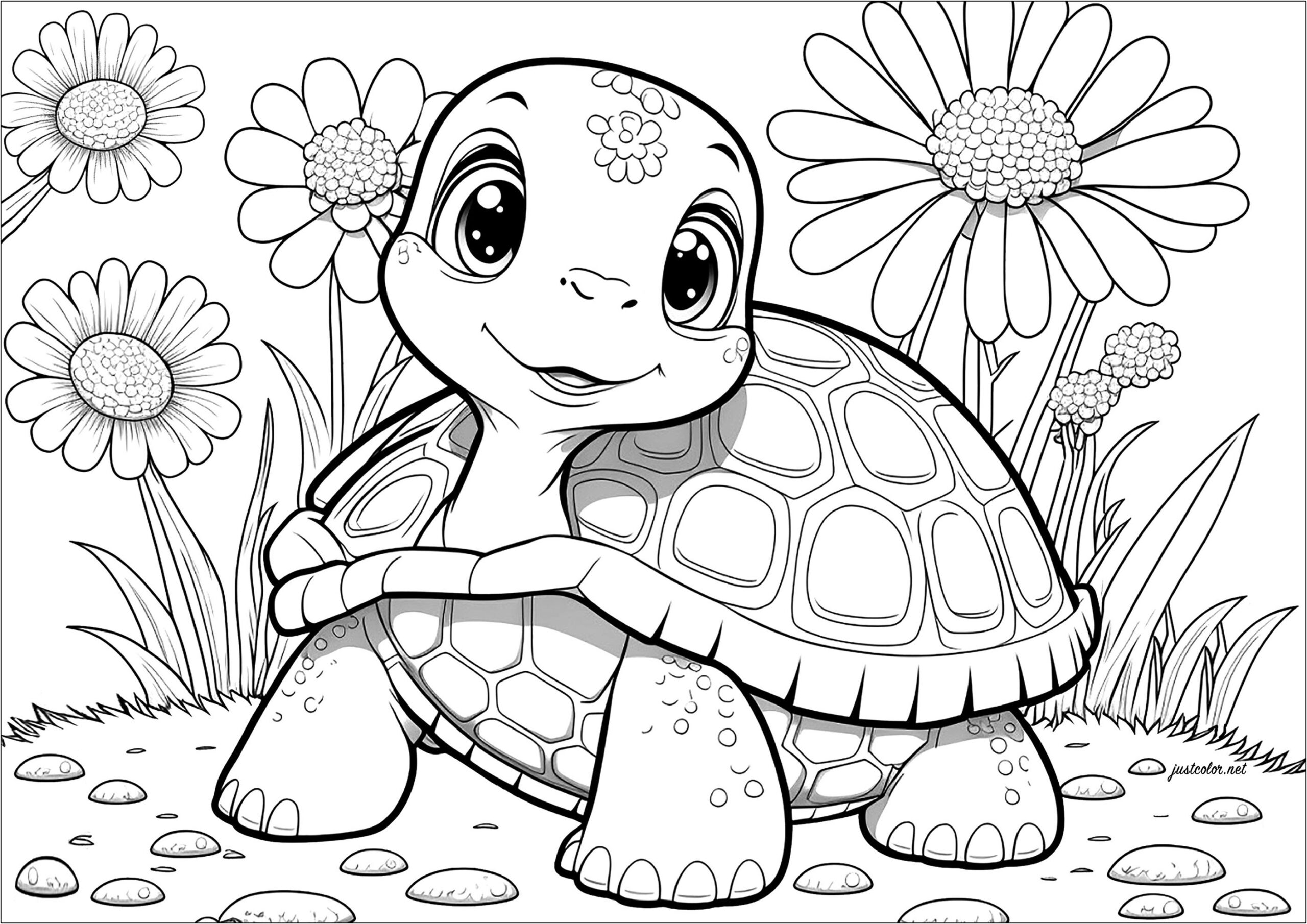 Turtle Coloring Pages Free Printable Prntbl Concejomunicipaldechinu Gov Co