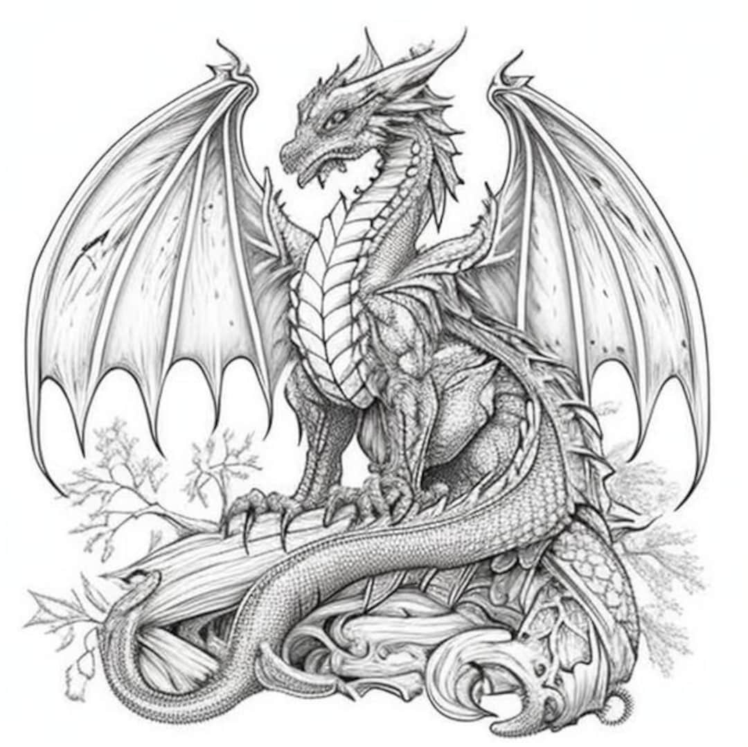 Dragon Coloring Pages For Adults
