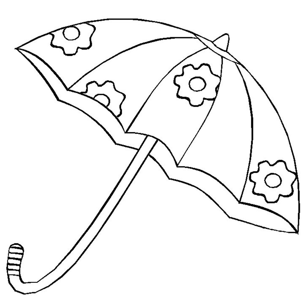 Umbrella Coloring Page