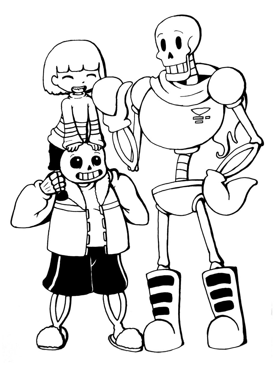 Sans Coloring Page