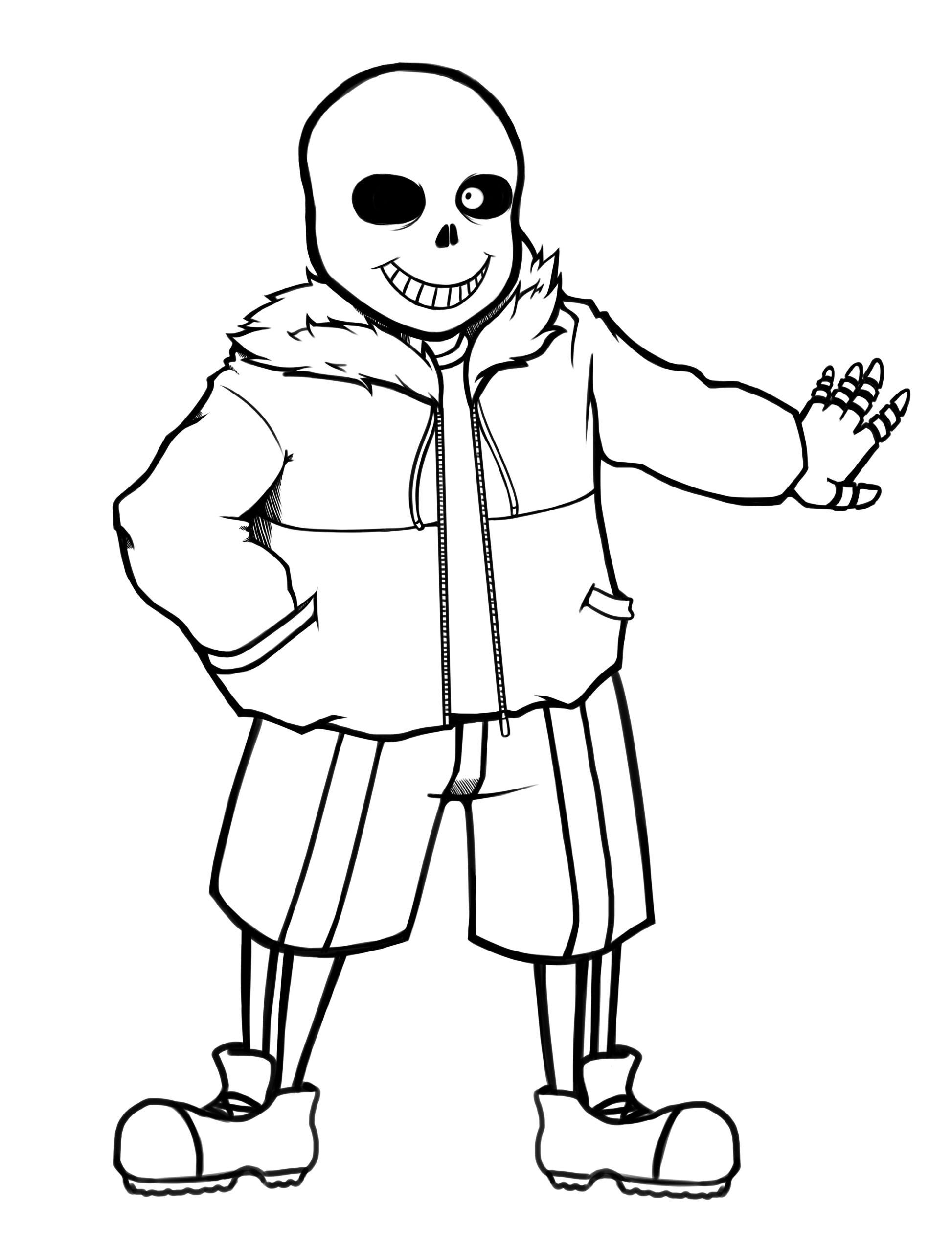 Undertale Sans Print Coloring Pages