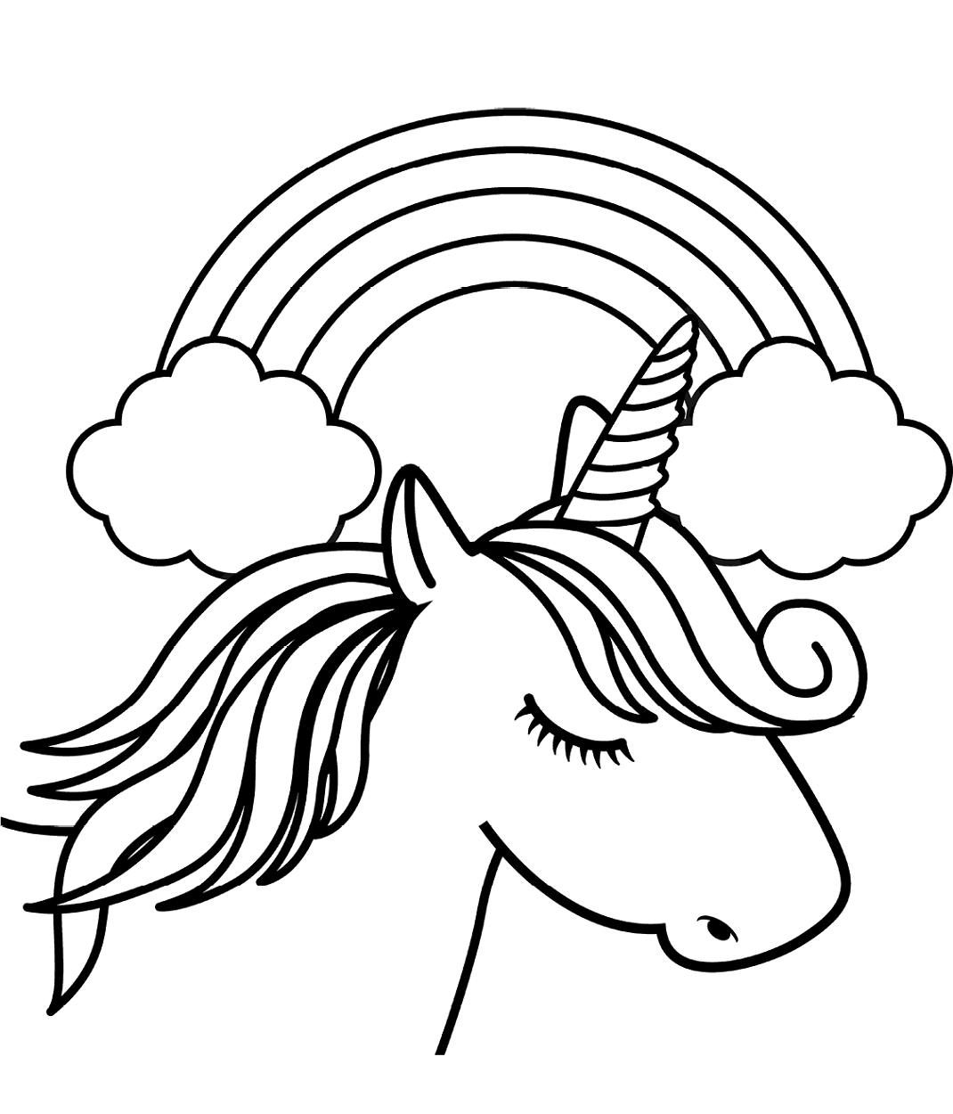 Unicorn And Rainbow Coloring Page Free Printable Coloring Pages For Kids