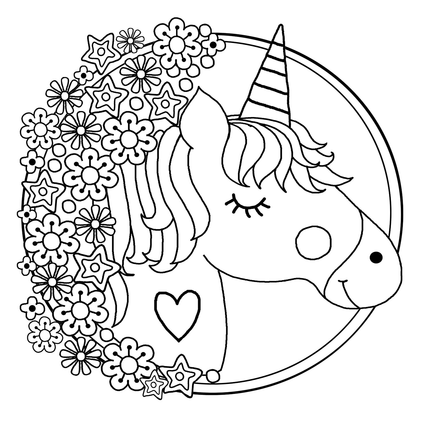 Unicorn Coloring Page For Kids Unicorn Coloring Pages For Kids