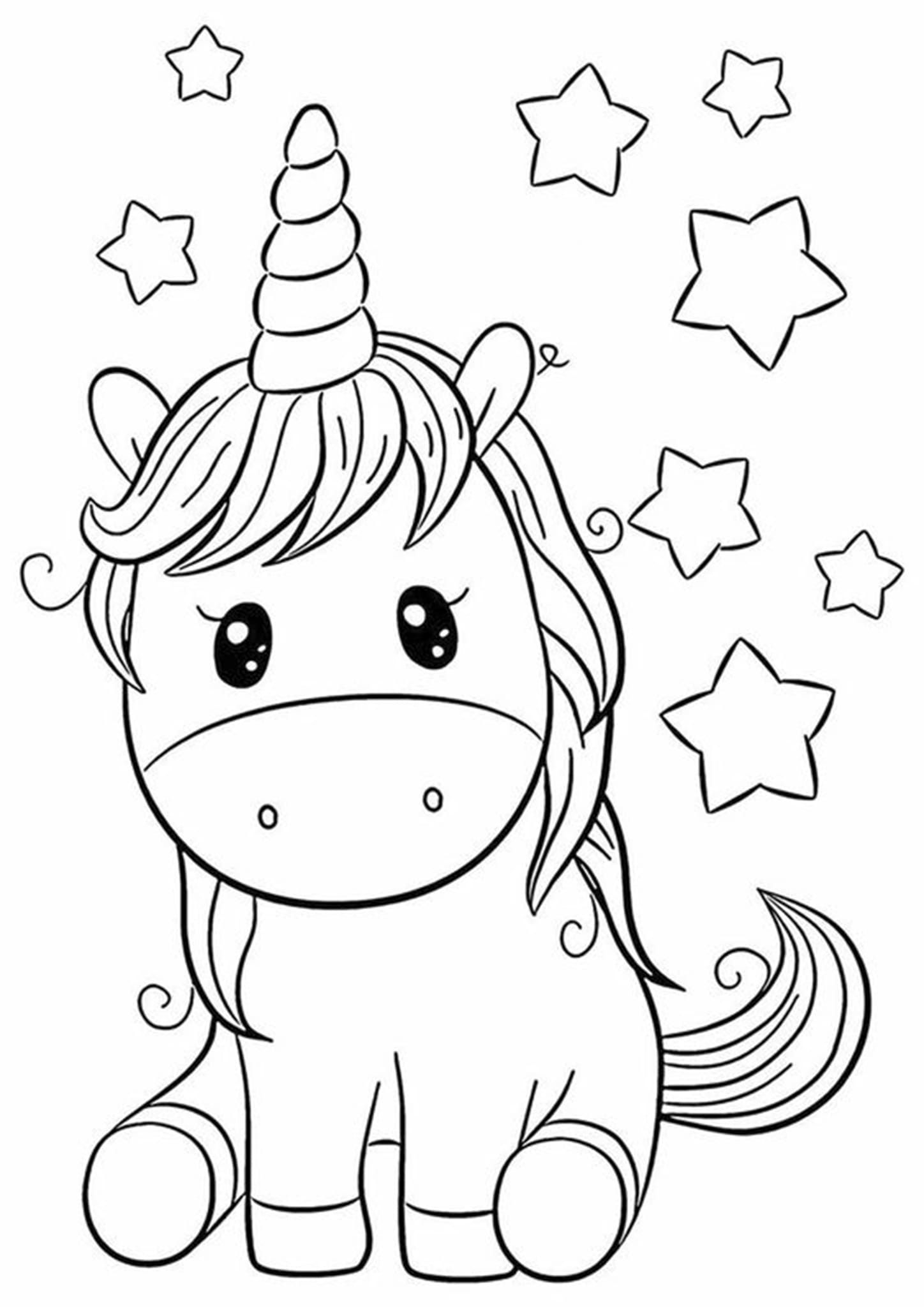 Unicorn Cute Baby Animal Coloring Pages Img Abimelech