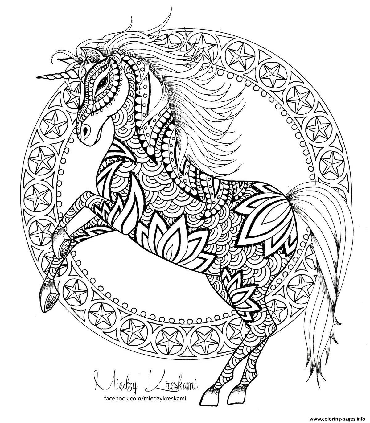 Unicorn Mandala Coloring Pages
