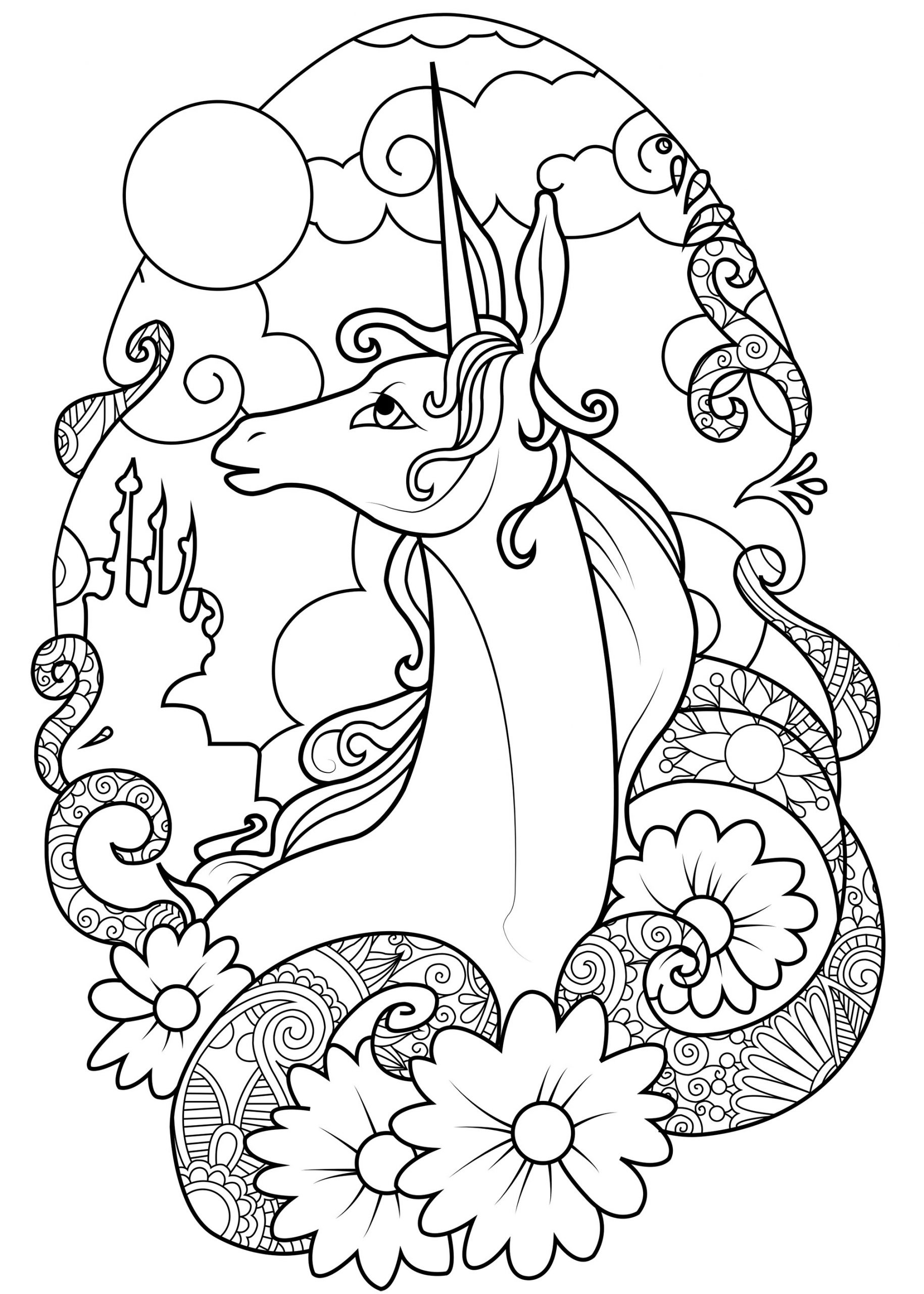 Unicorn Printable Coloring Sheets