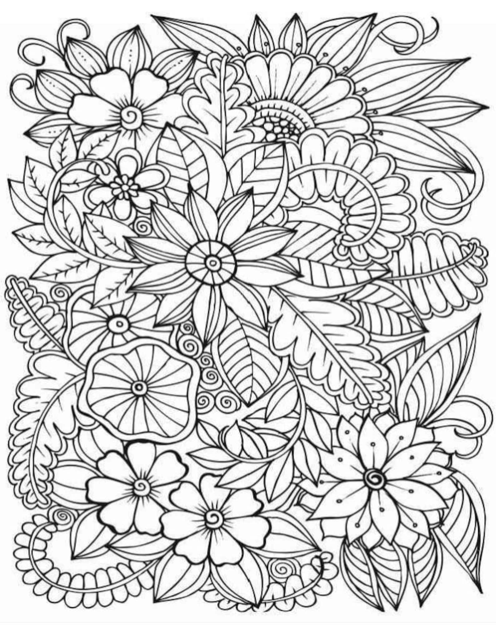 Unique Creative Coloring Pages Adult Etsy