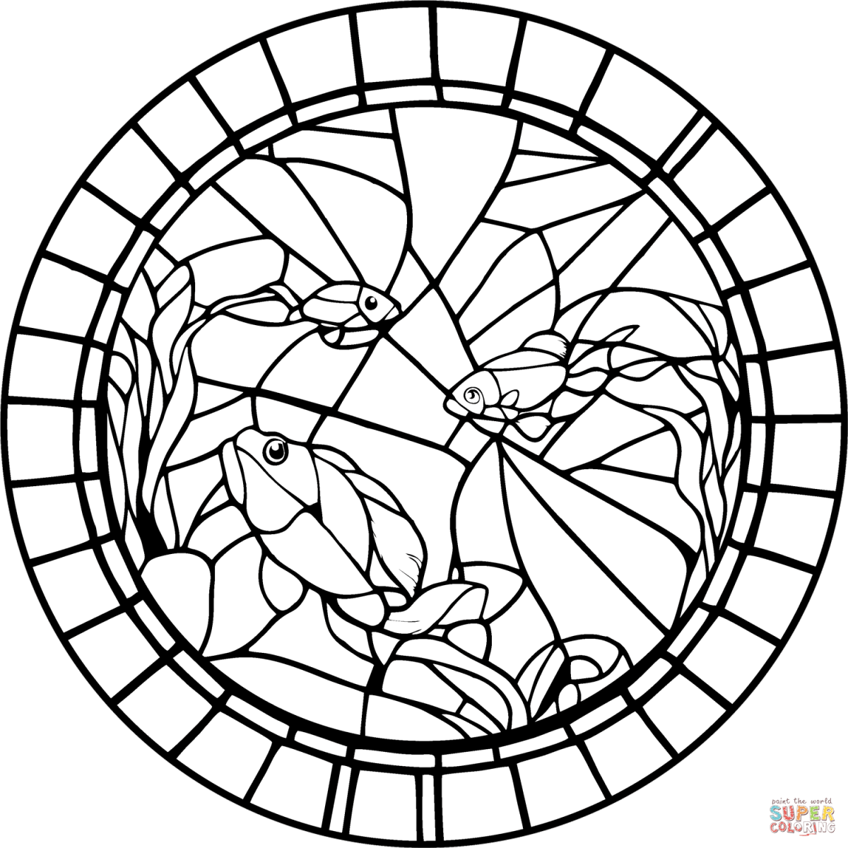 Stained Glass Coloring Pages