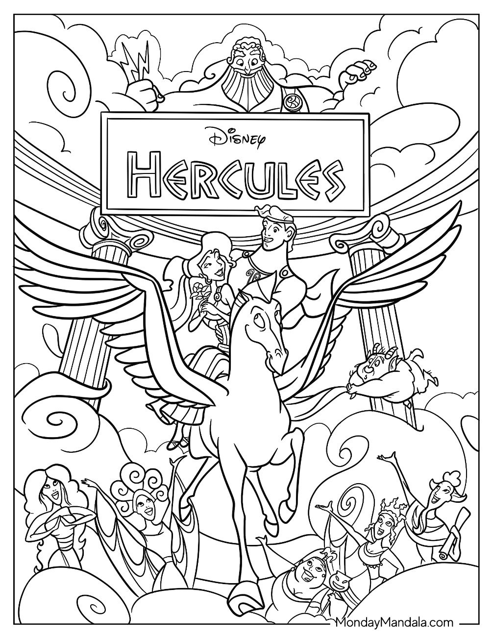 Unleash Your Inner Hero With Printable Hercules Coloring Pages