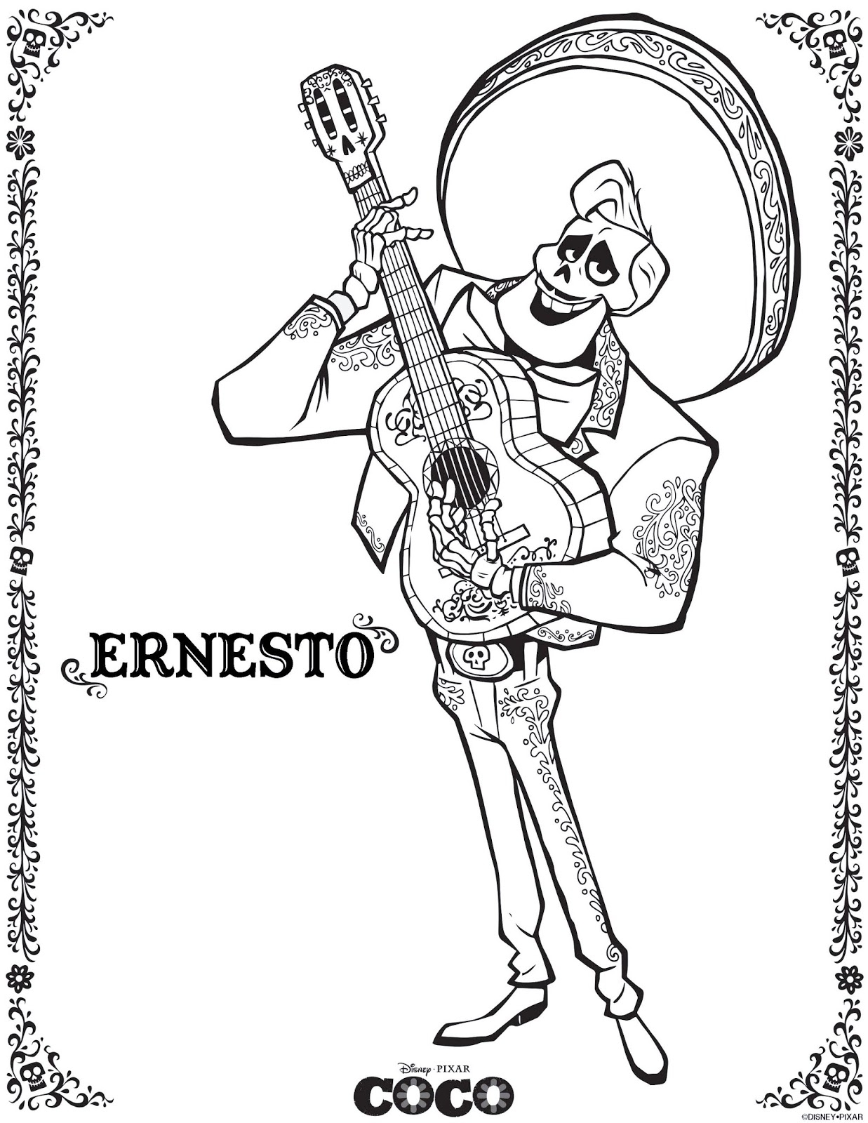 UPDATED Free Coco Coloring Pages From The Movie