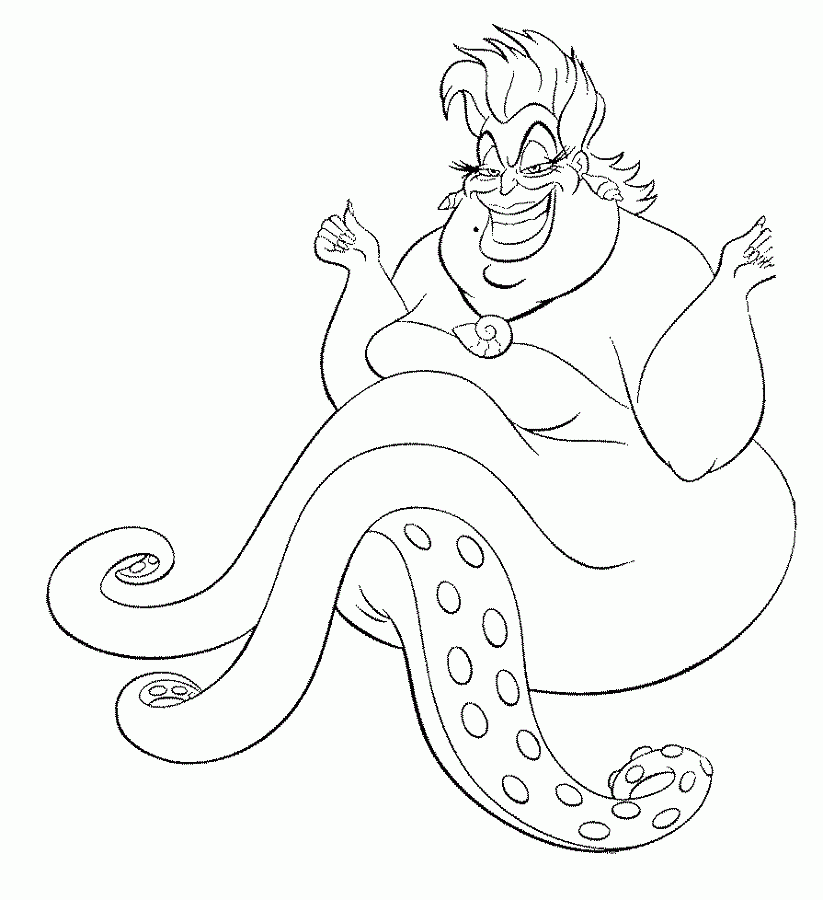 Ursula Coloring Pages For Kids Educative Printable