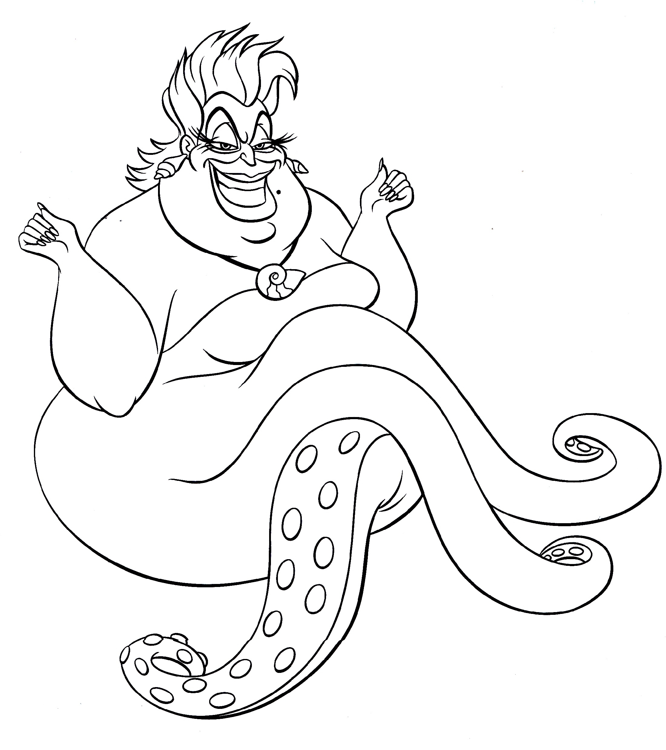 Ursula Coloring Pages For Kids Educative Printable