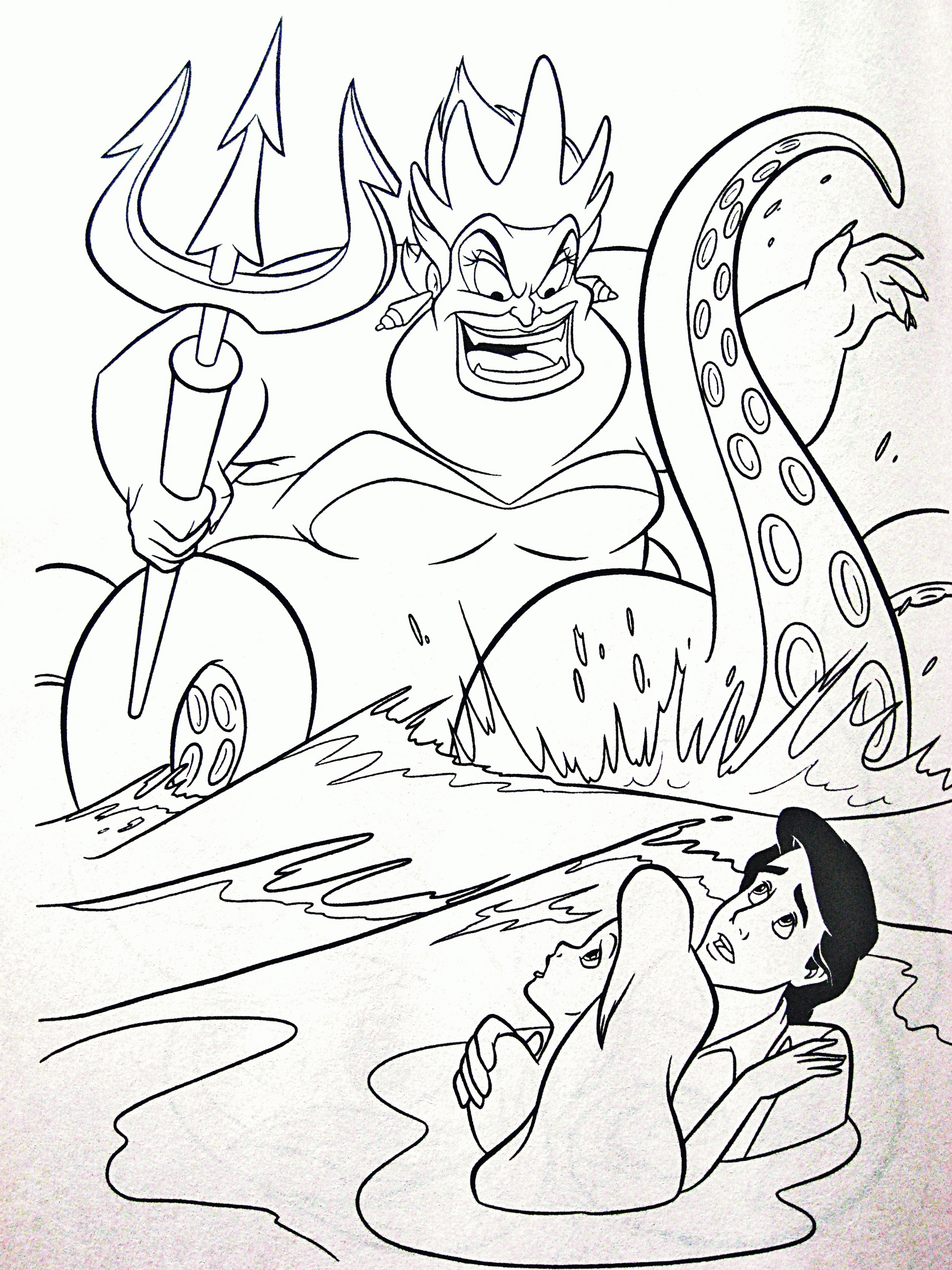Ursula Little Mermaid Coloring Pages Coloring Home