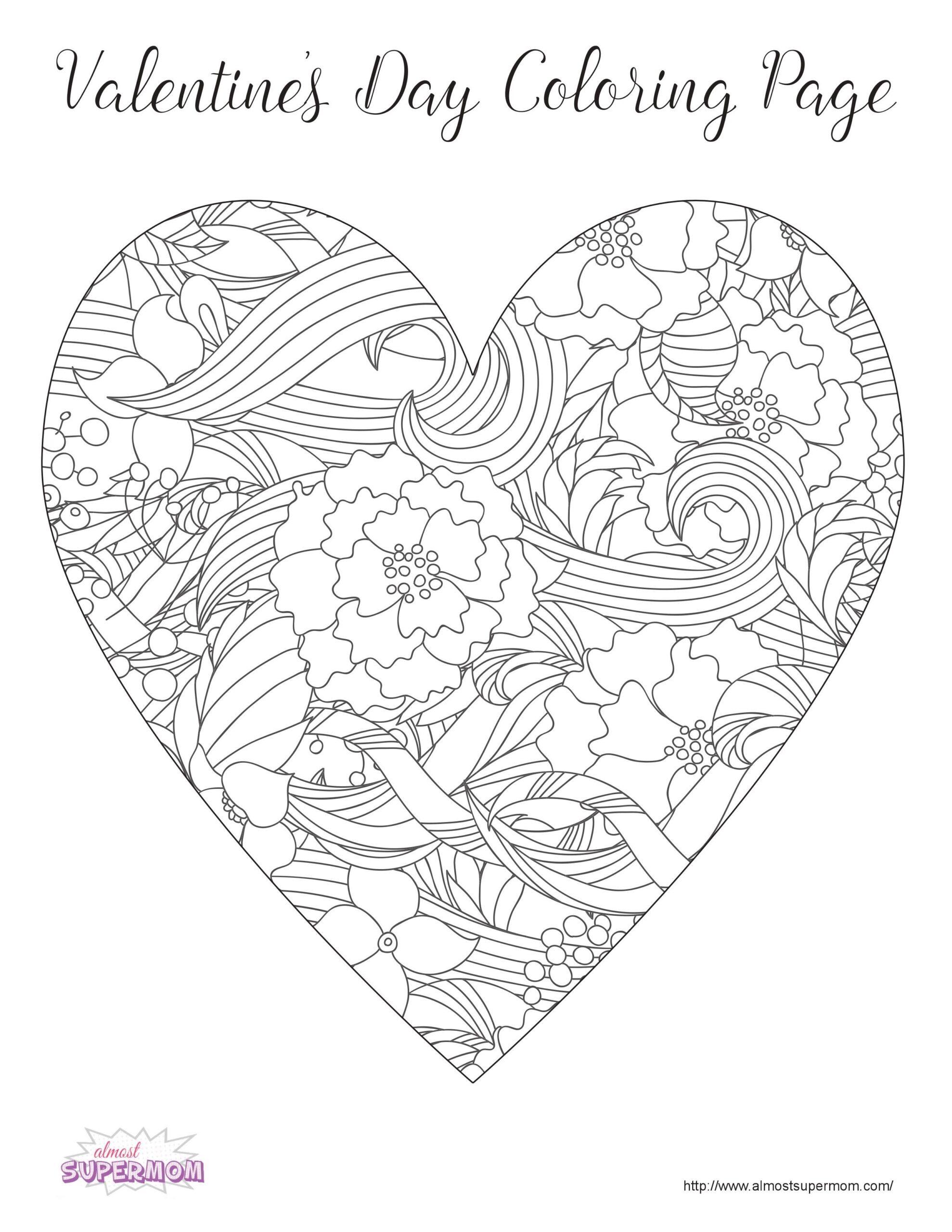 Free Valentine Coloring Pages
