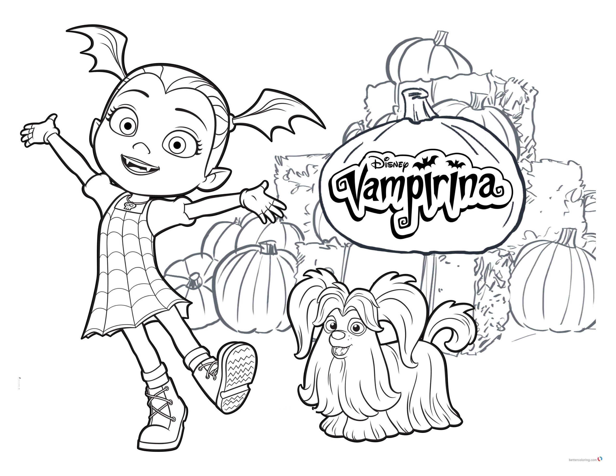 Vampirina Coloring Pages Vampirina And Wolfie Free Printable Coloring Pages