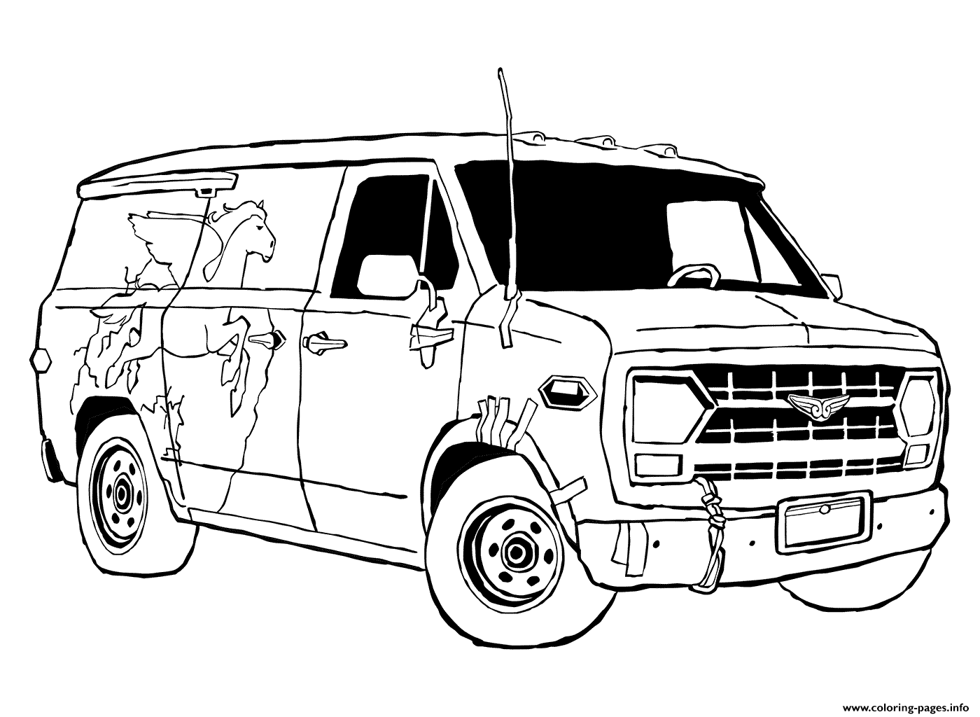 Van From Onward Coloring Page Printable