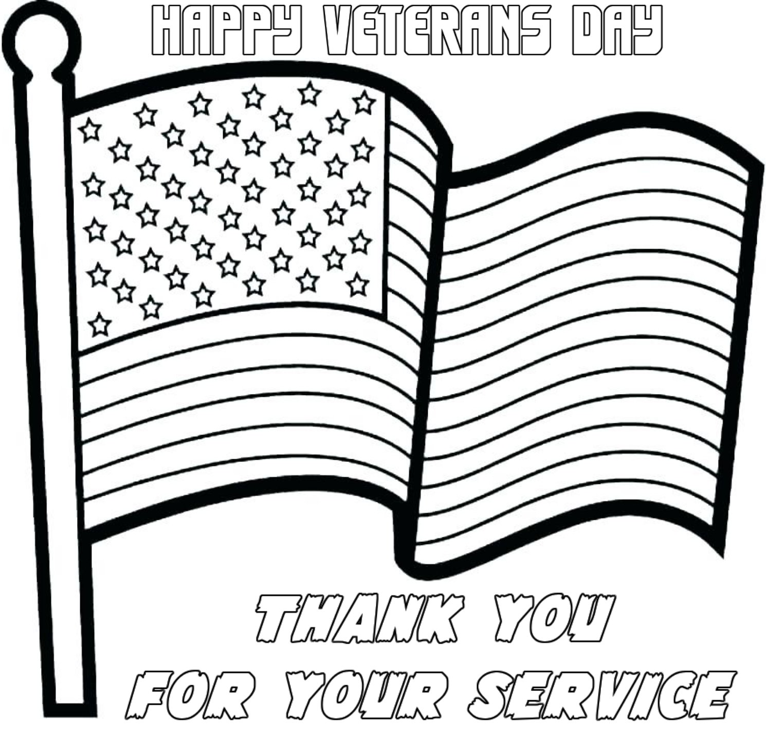 Veterans Day Flag Coloring Coloring Pages