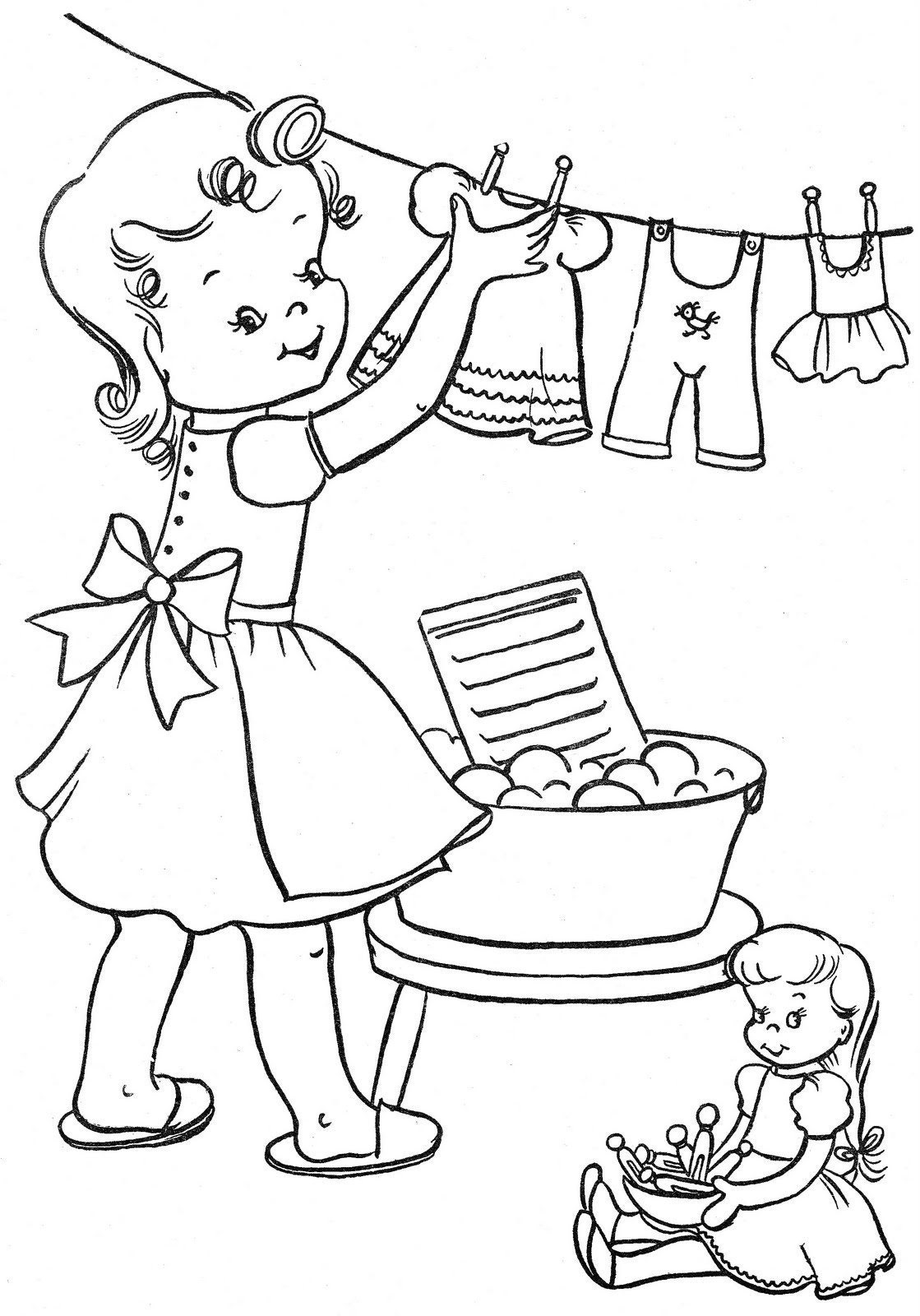 Vintage Printable Rosebud S Coloring Book 1952 PDF Instant Etsy