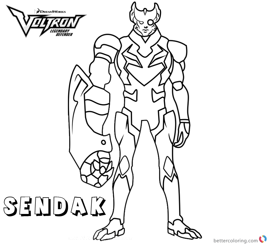 Voltron Coloring Pages Commander Sendak Free Printable Coloring Pages