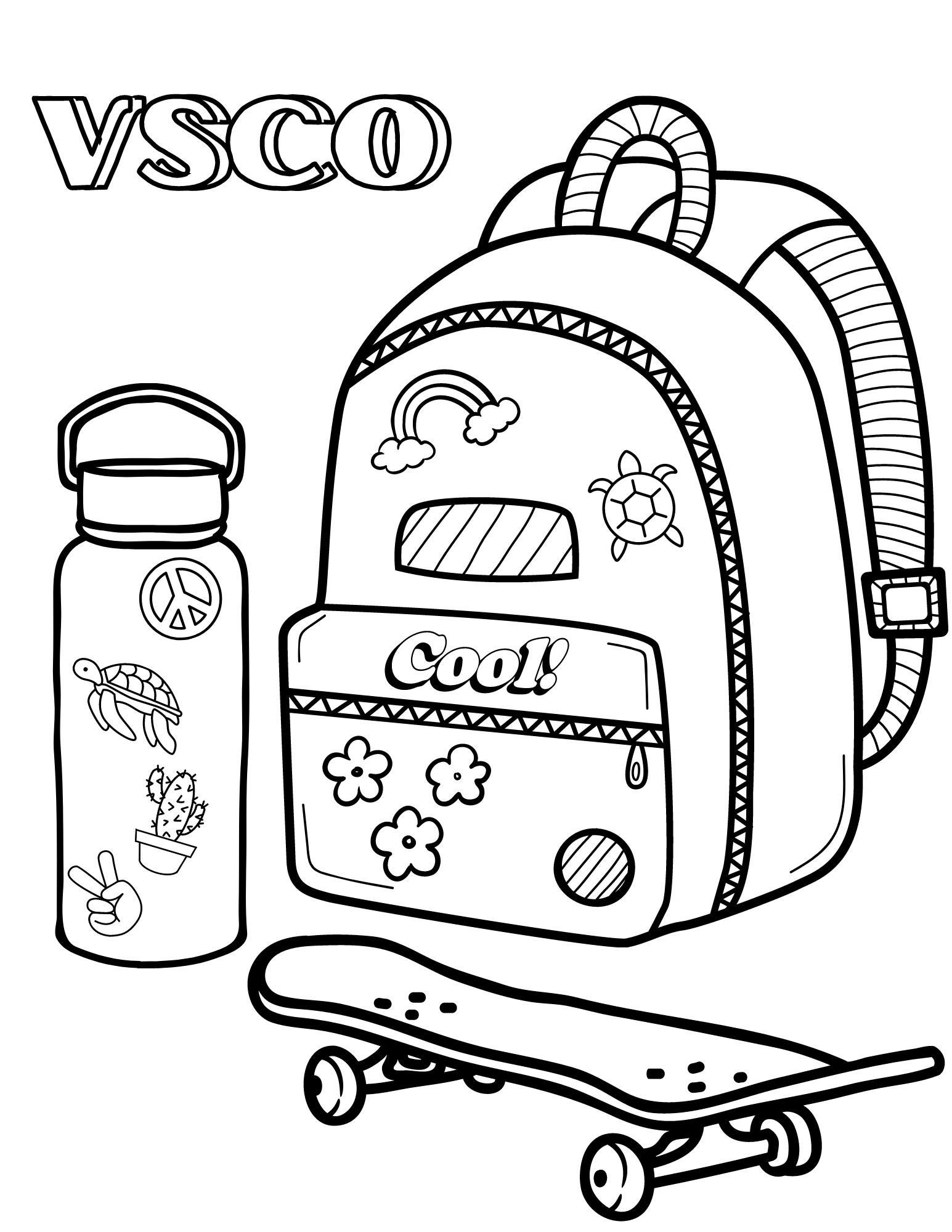 VSCO Girl Coloring Pages Teens Coloring Pages VSCO Aesthetic Coloring Teen Printables Vsco