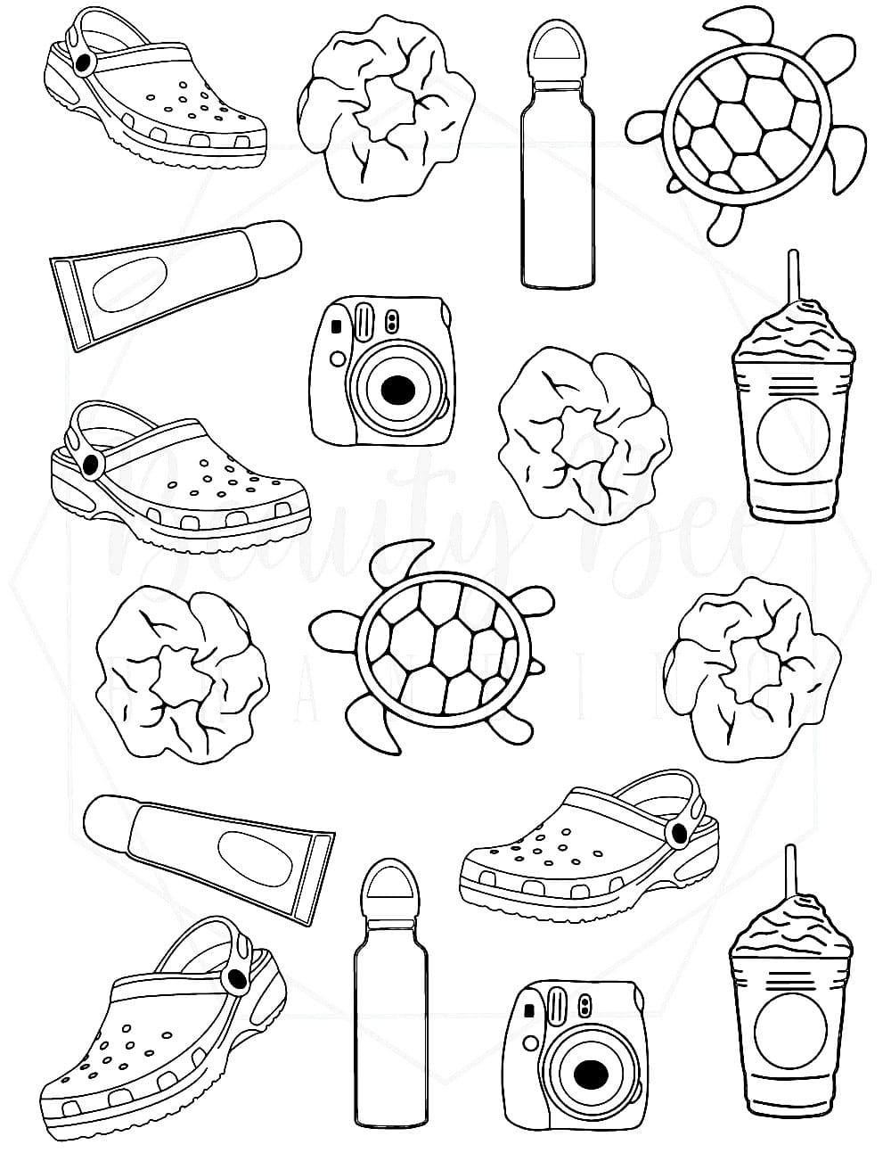VSCO Stickers Coloring Page Free Printable Coloring Pages For Kids